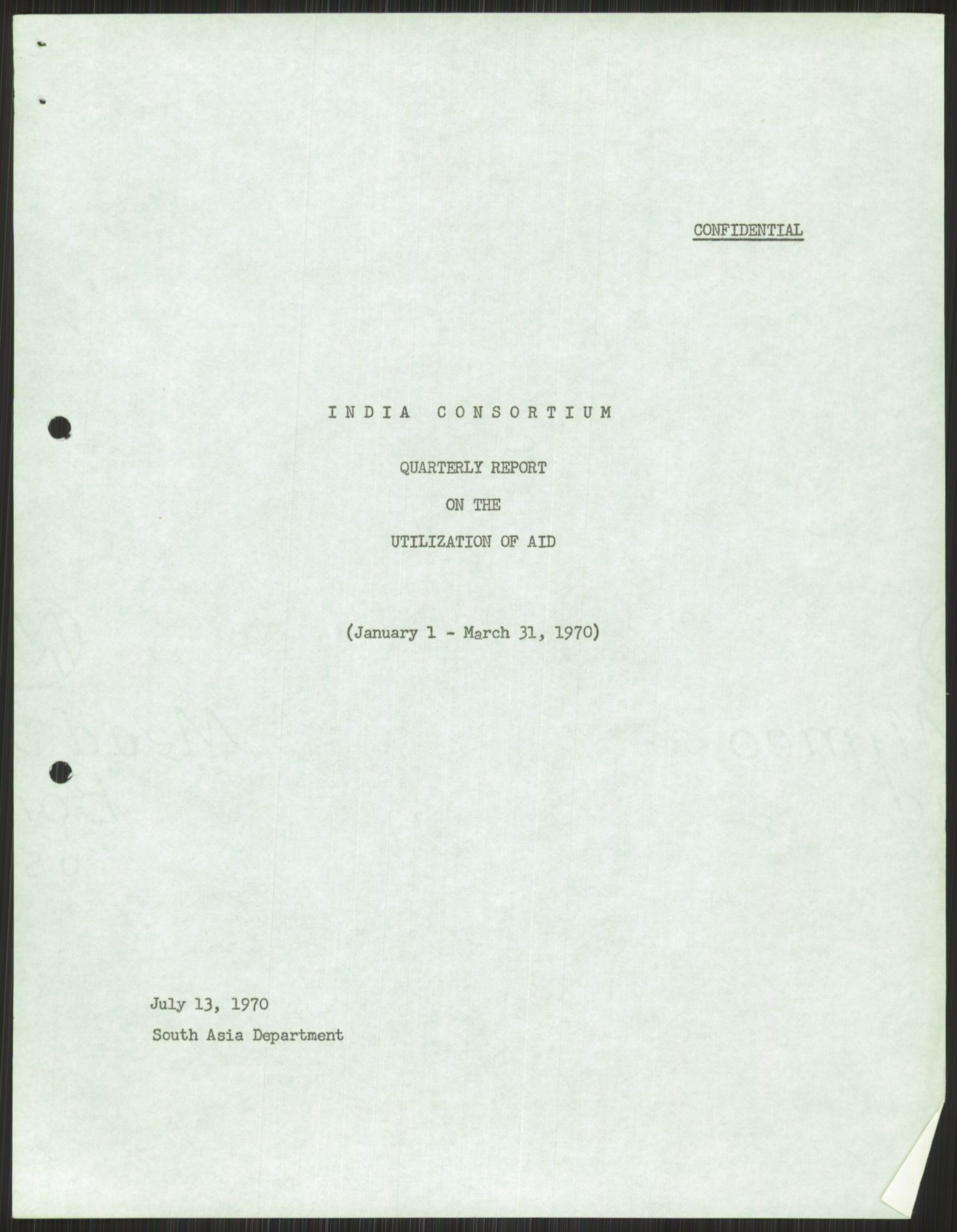 Direktoratet for utviklingshjelp (NORAD), AV/RA-S-6670/E/Ea/Eab/L0078: Asia: India. India-konsortiet, 1969-1970, p. 5