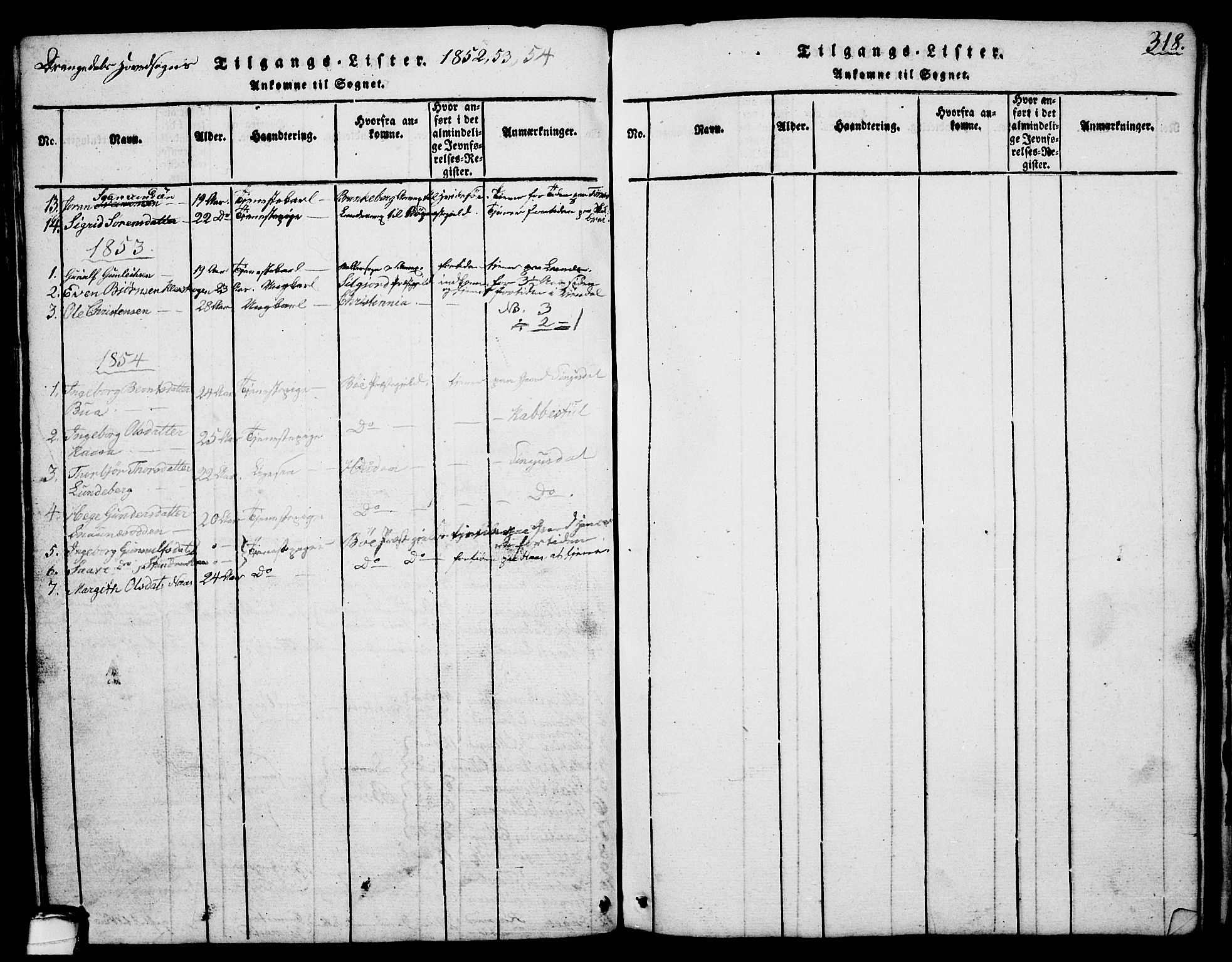Drangedal kirkebøker, SAKO/A-258/G/Ga/L0001: Parish register (copy) no. I 1 /1, 1814-1856, p. 318