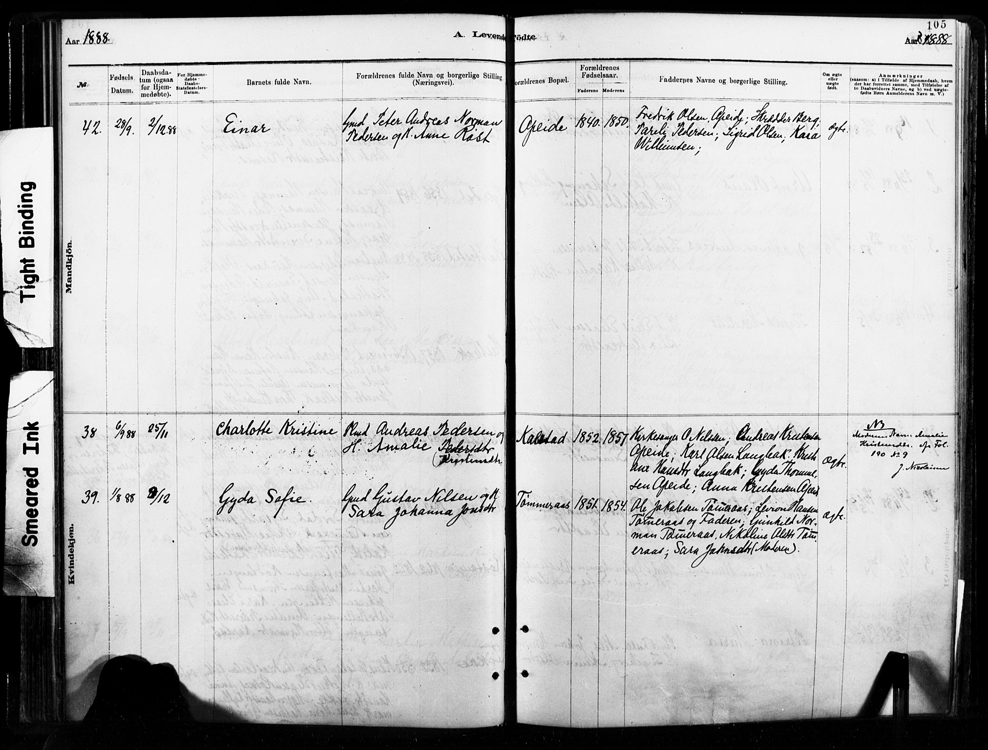 Ministerialprotokoller, klokkerbøker og fødselsregistre - Nordland, AV/SAT-A-1459/859/L0846: Parish register (official) no. 859A06, 1878-1889, p. 105