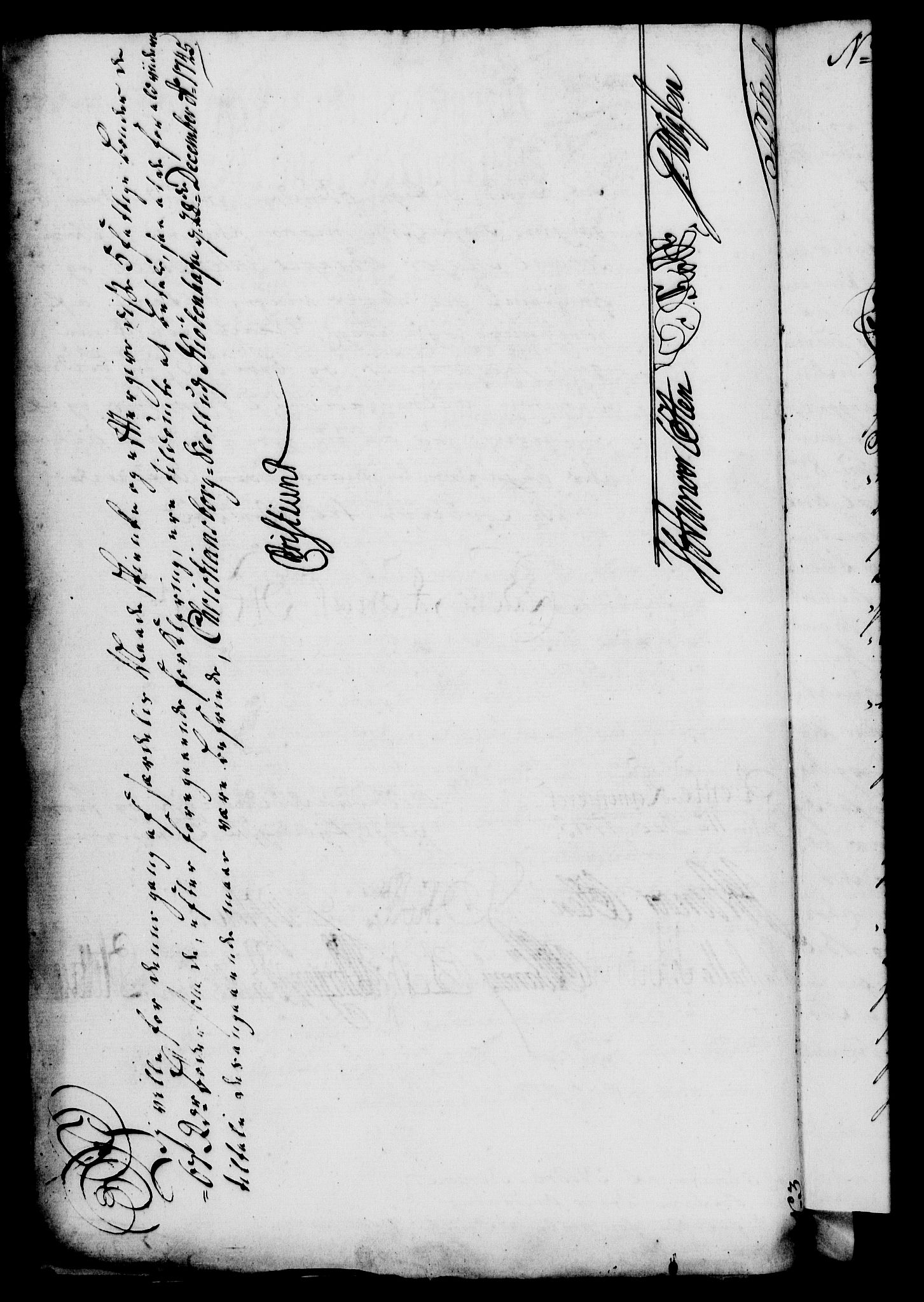 Rentekammeret, Kammerkanselliet, RA/EA-3111/G/Gf/Gfa/L0028: Norsk relasjons- og resolusjonsprotokoll (merket RK 52.28), 1745-1746, p. 585
