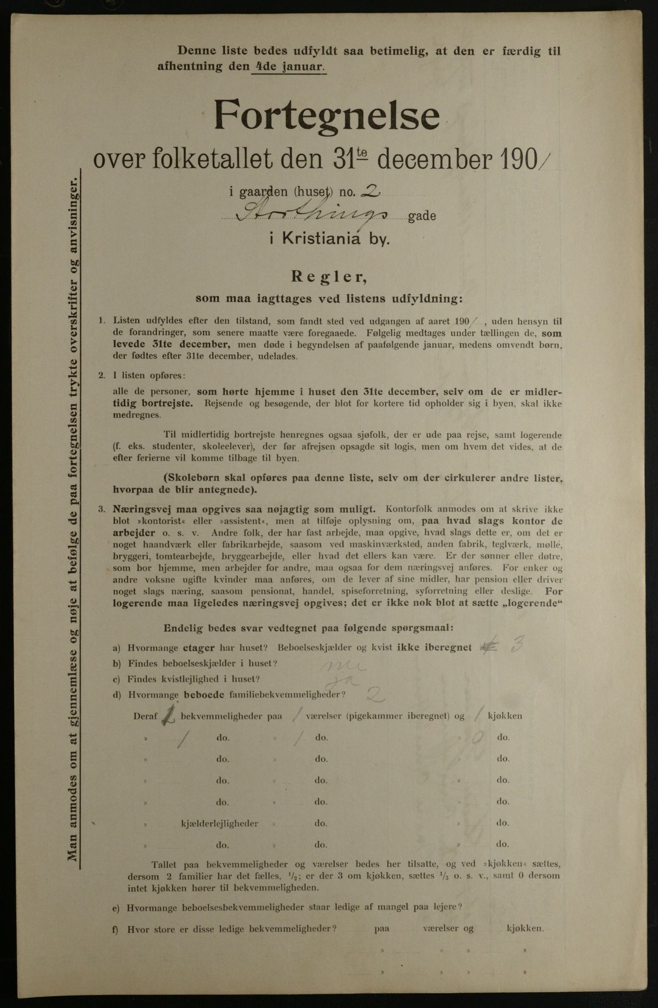 OBA, Municipal Census 1901 for Kristiania, 1901, p. 15915