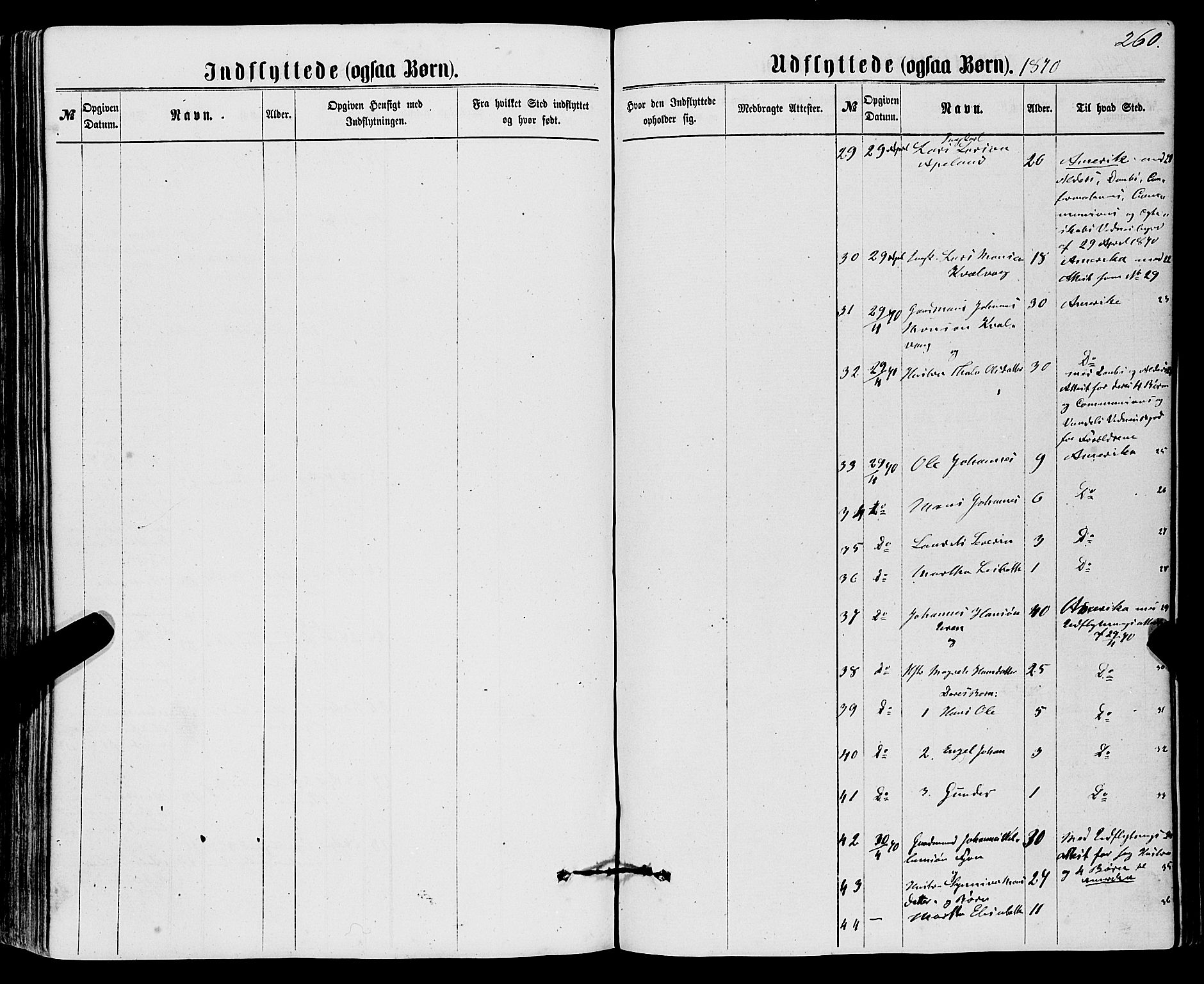 Sveio Sokneprestembete, SAB/A-78501/H/Haa: Parish register (official) no. A 1, 1861-1877, p. 260