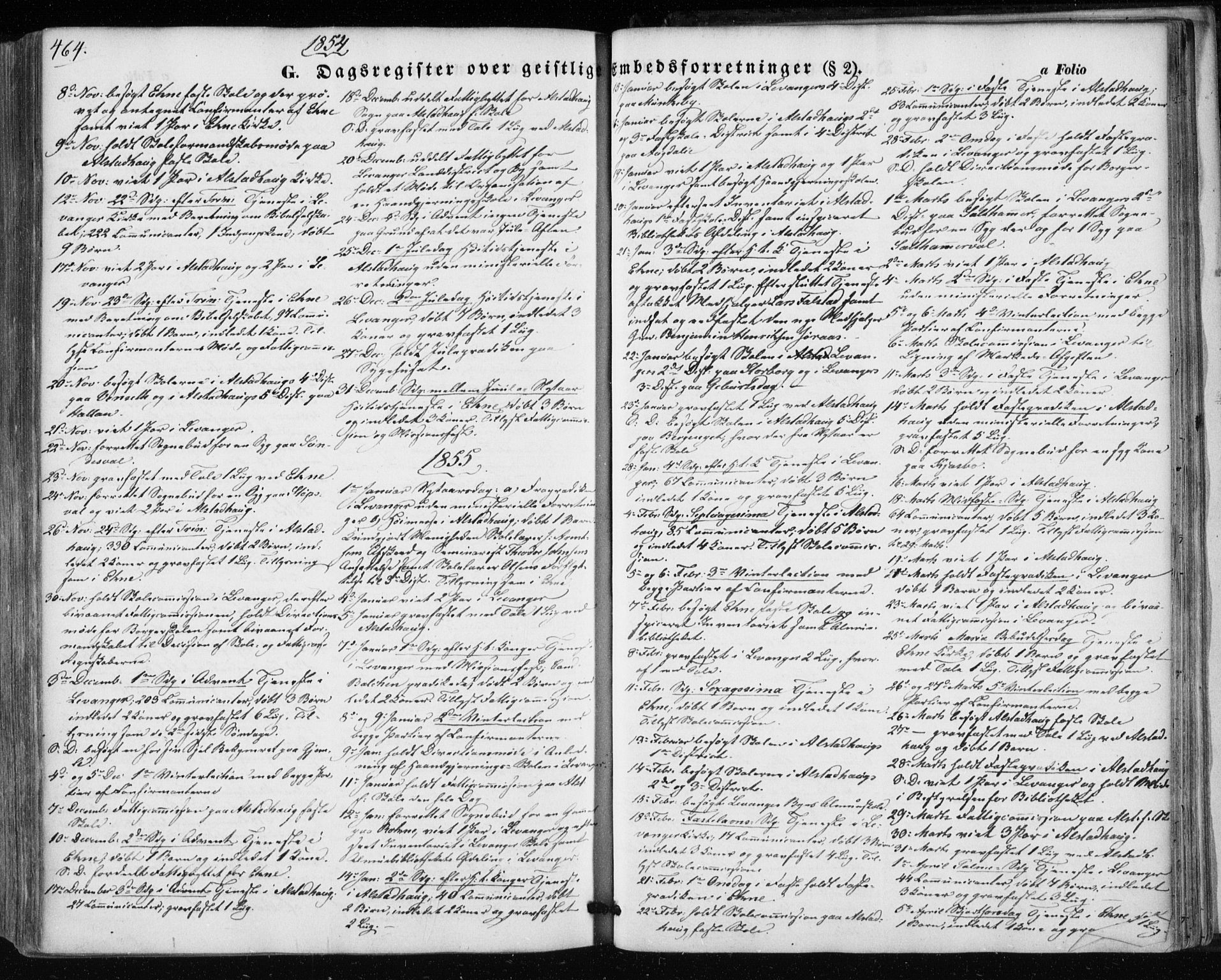 Ministerialprotokoller, klokkerbøker og fødselsregistre - Nord-Trøndelag, SAT/A-1458/717/L0154: Parish register (official) no. 717A07 /1, 1850-1862, p. 464