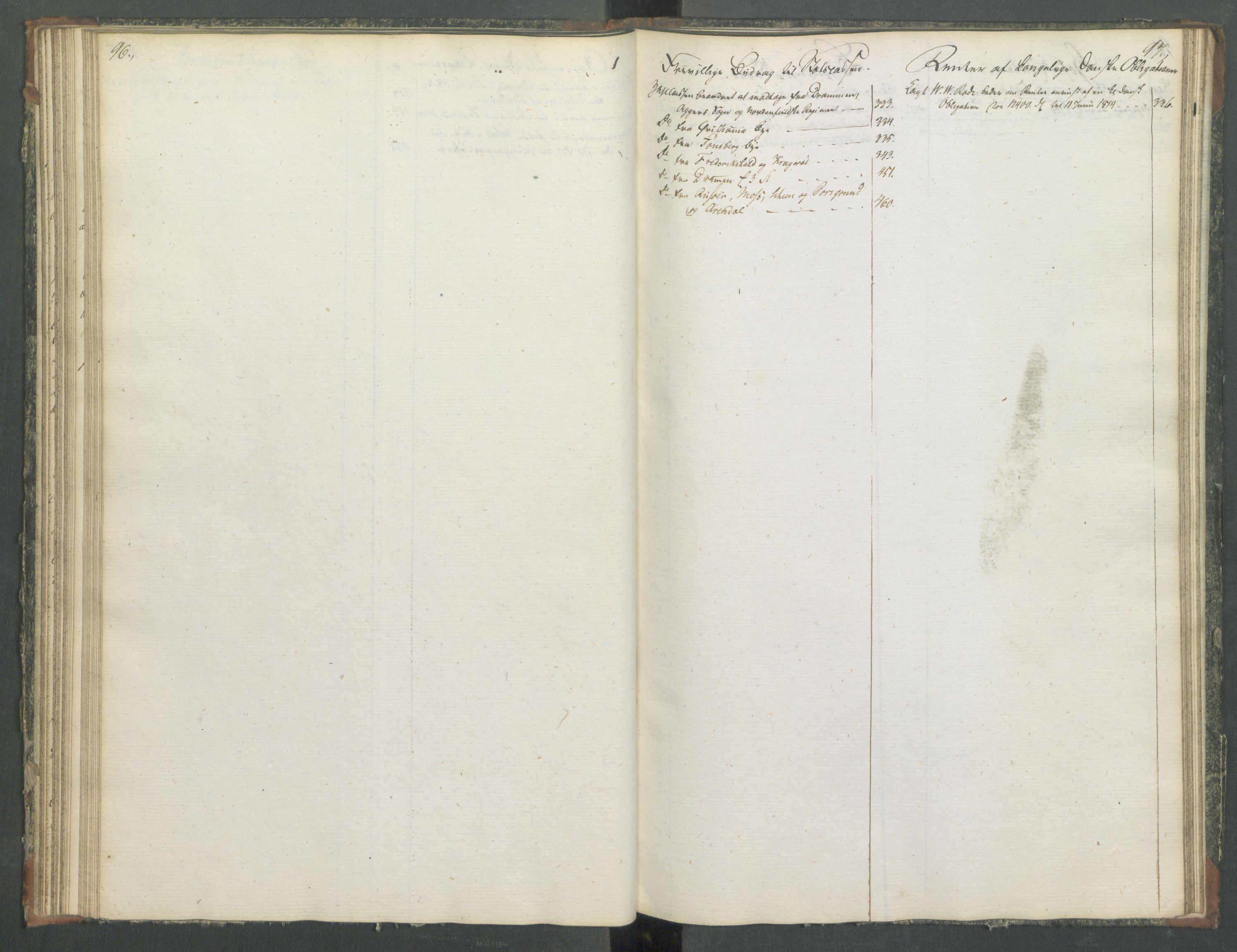 Departementene i 1814, RA/S-3899/Fa/L0014: Bokholderkontoret - Register til journalen, 1814-1815, p. 96-97