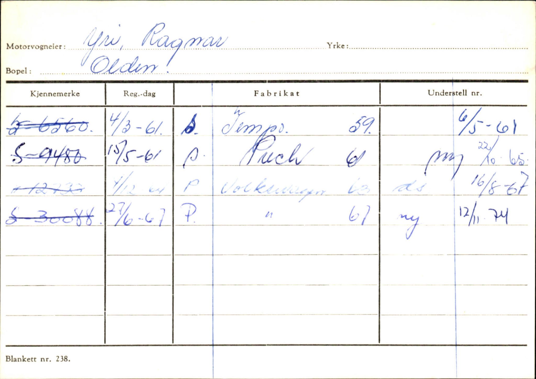 Statens vegvesen, Sogn og Fjordane vegkontor, AV/SAB-A-5301/4/F/L0131: Eigarregister Høyanger P-Å. Stryn S-Å, 1945-1975, p. 2425