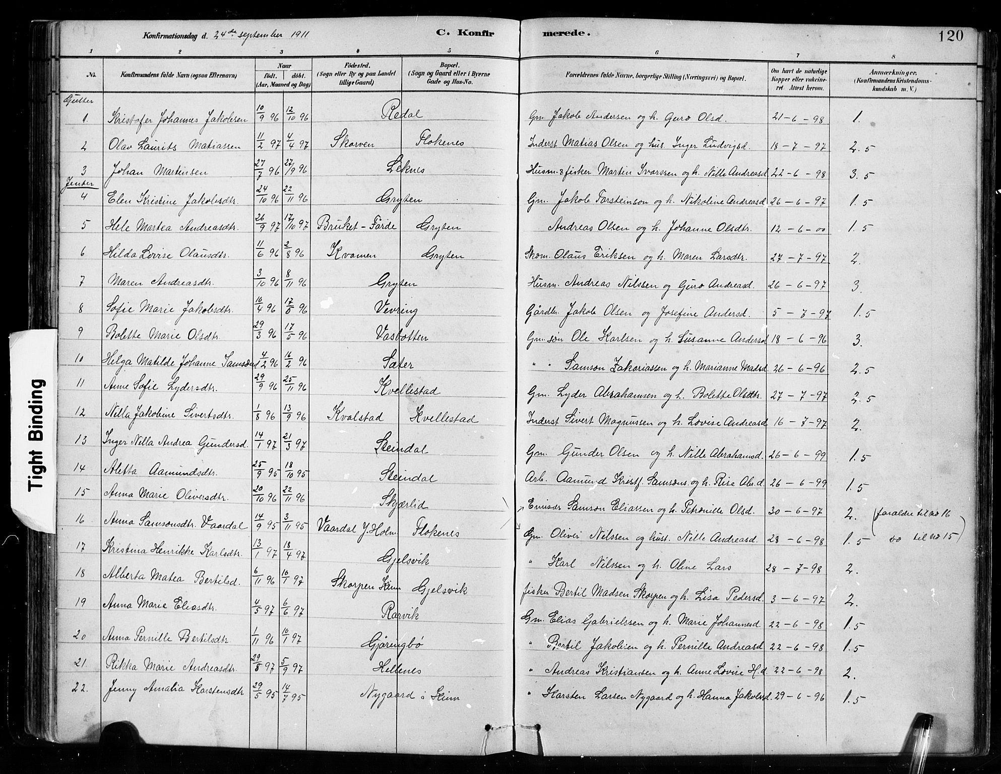 Førde sokneprestembete, SAB/A-79901/H/Hab/Habe/L0001: Parish register (copy) no. E 1, 1881-1920, p. 120