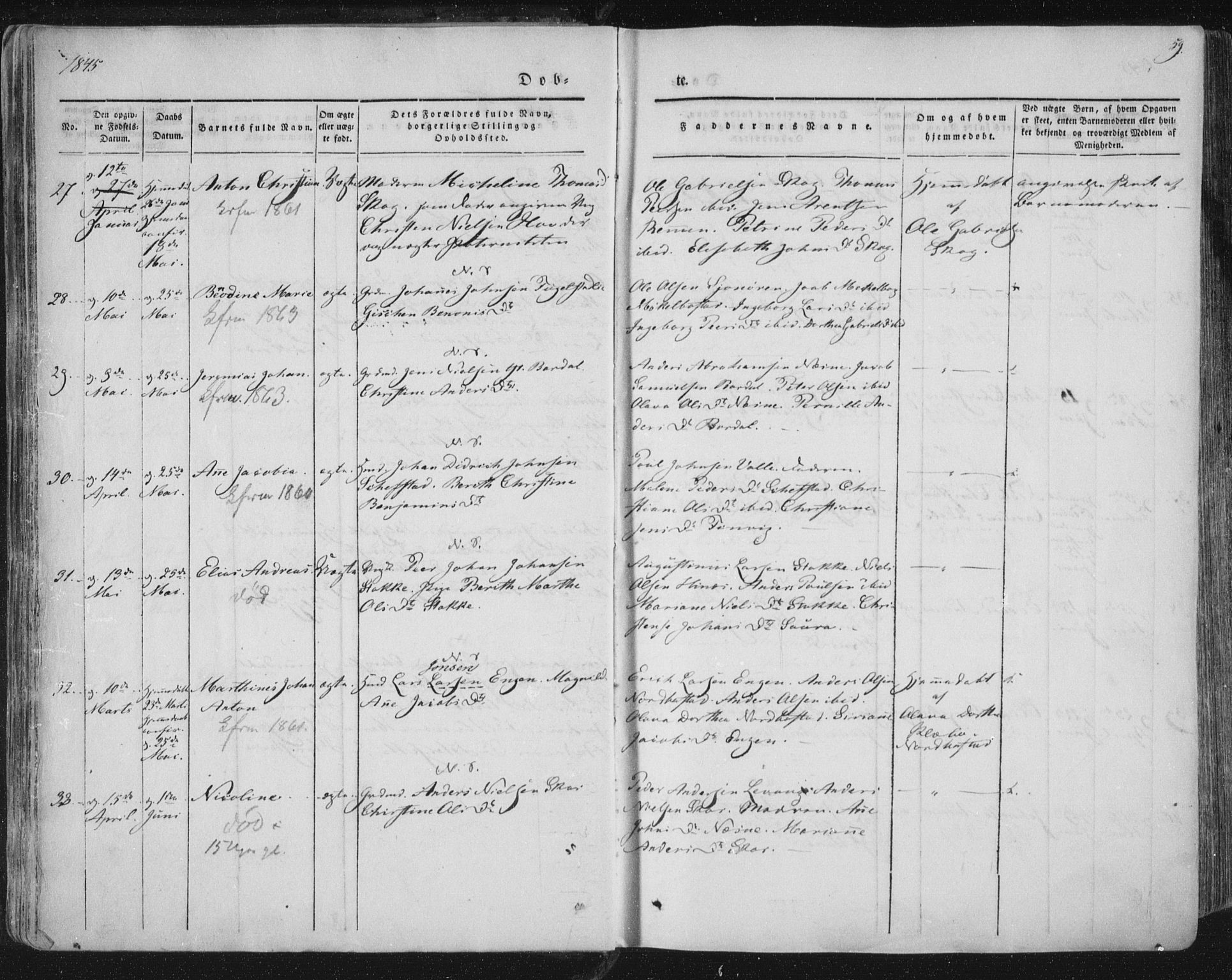 Ministerialprotokoller, klokkerbøker og fødselsregistre - Nordland, AV/SAT-A-1459/838/L0549: Parish register (official) no. 838A07, 1840-1854, p. 59