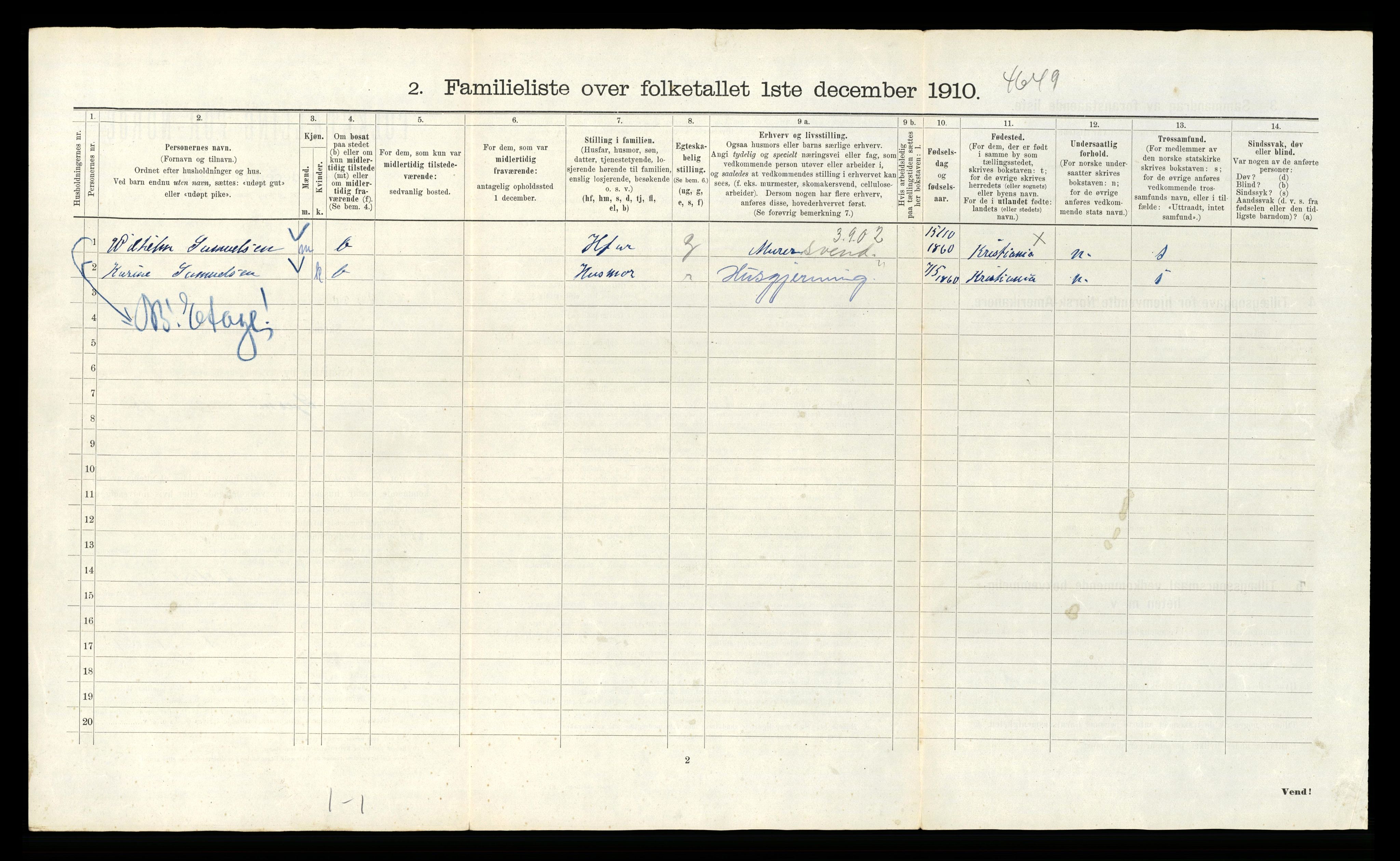 RA, 1910 census for Kristiania, 1910, p. 91014