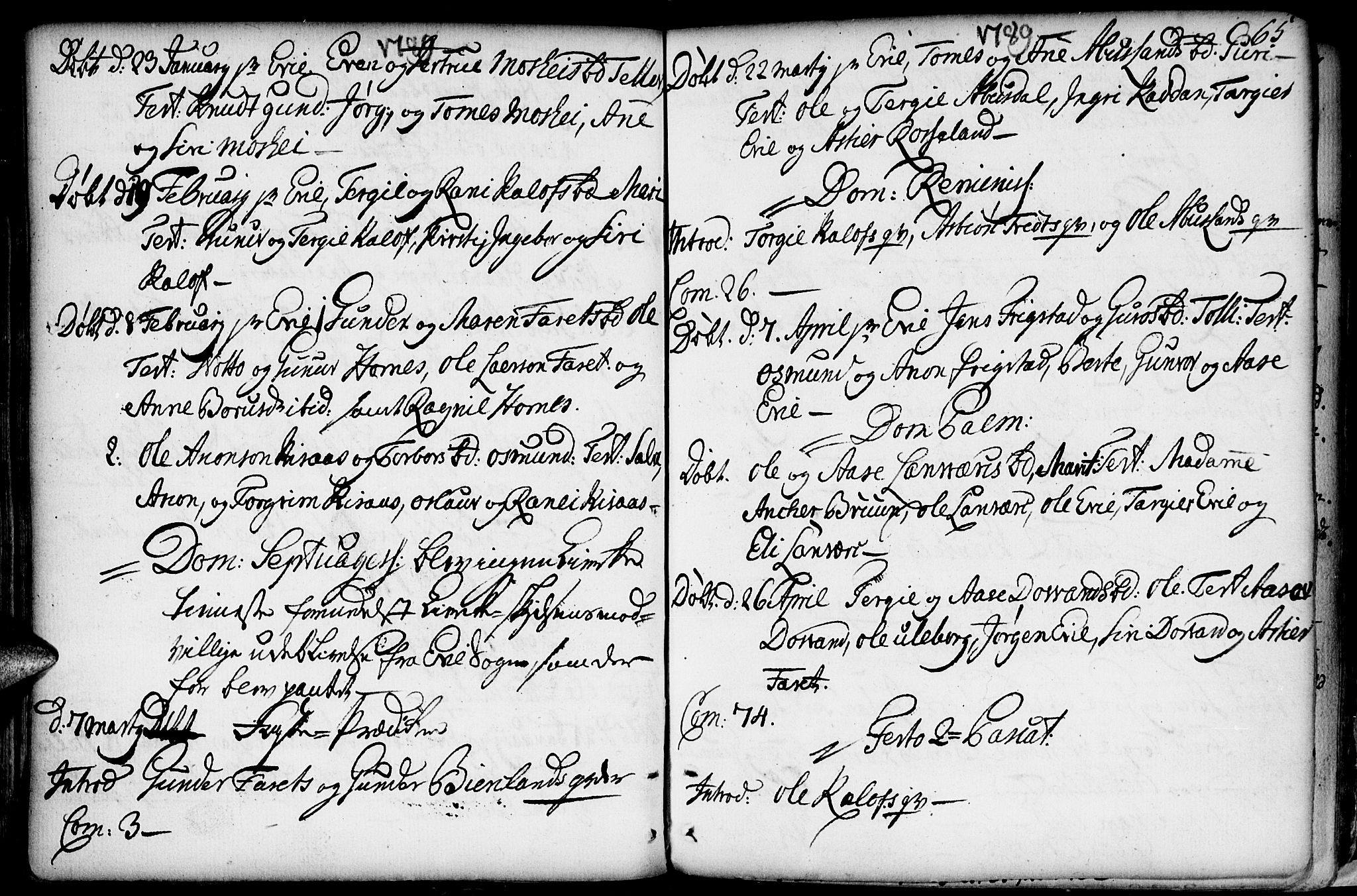 Evje sokneprestkontor, SAK/1111-0008/F/Fa/Fab/L0002: Parish register (official) no. A 2, 1765-1816, p. 65