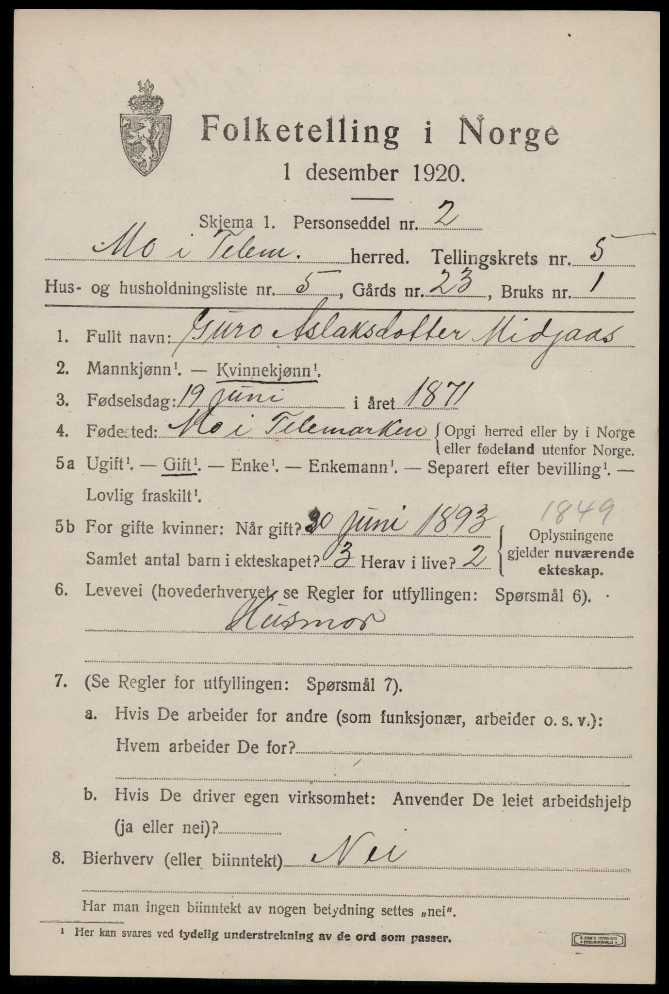 SAKO, 1920 census for Mo, 1920, p. 2040