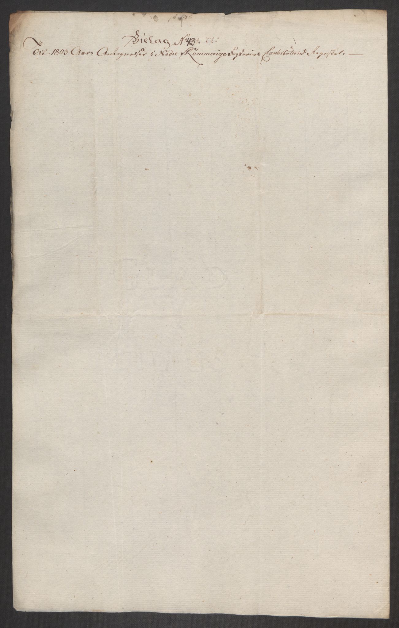 Rentekammeret inntil 1814, Reviderte regnskaper, Fogderegnskap, RA/EA-4092/R11/L0679: Fogderegnskap Nedre Romerike, 1803, p. 761