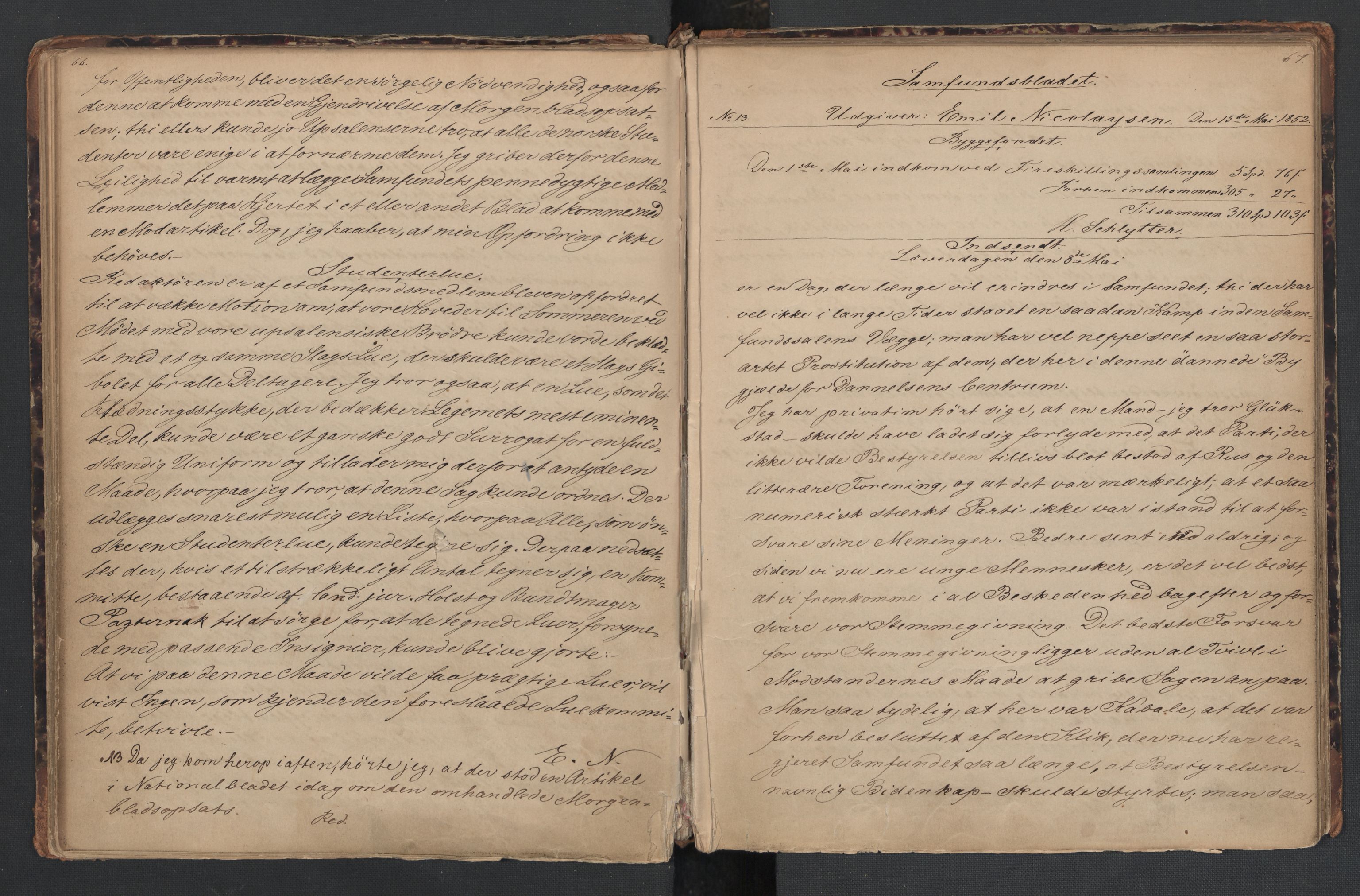 Det Norske Studentersamfund, AV/RA-PA-1322/X/Xa/L0004/0004: -- / Samfundsbladet, 1852-1853, p. 37