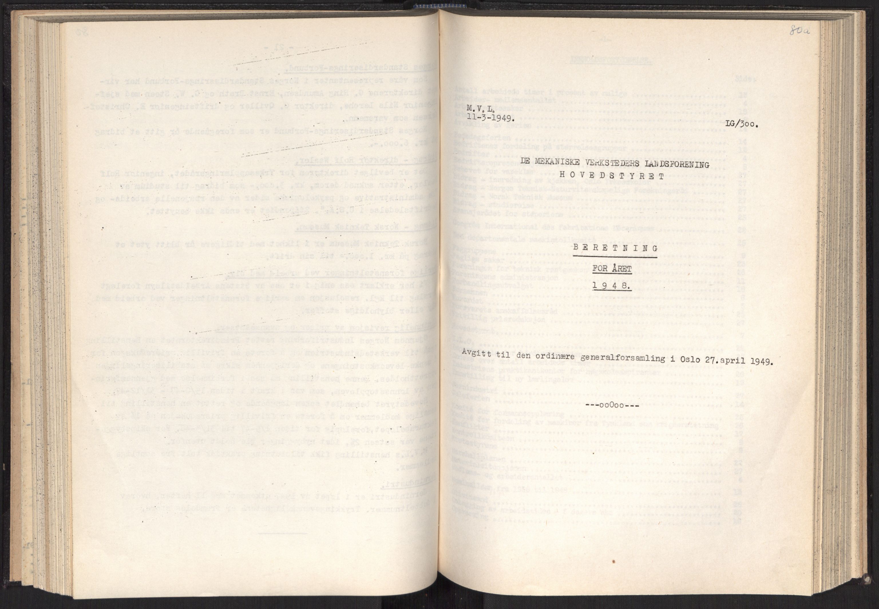 Teknologibedriftenes Landsforening TBL, AV/RA-PA-1700/A/Ad/L0007: Årsberetning med register, 1940-1951, p. 80a