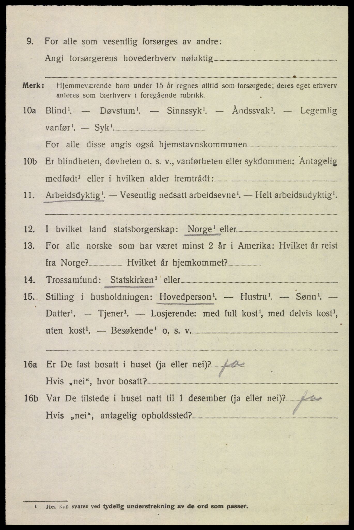 SAK, 1920 census for Feda, 1920, p. 1834