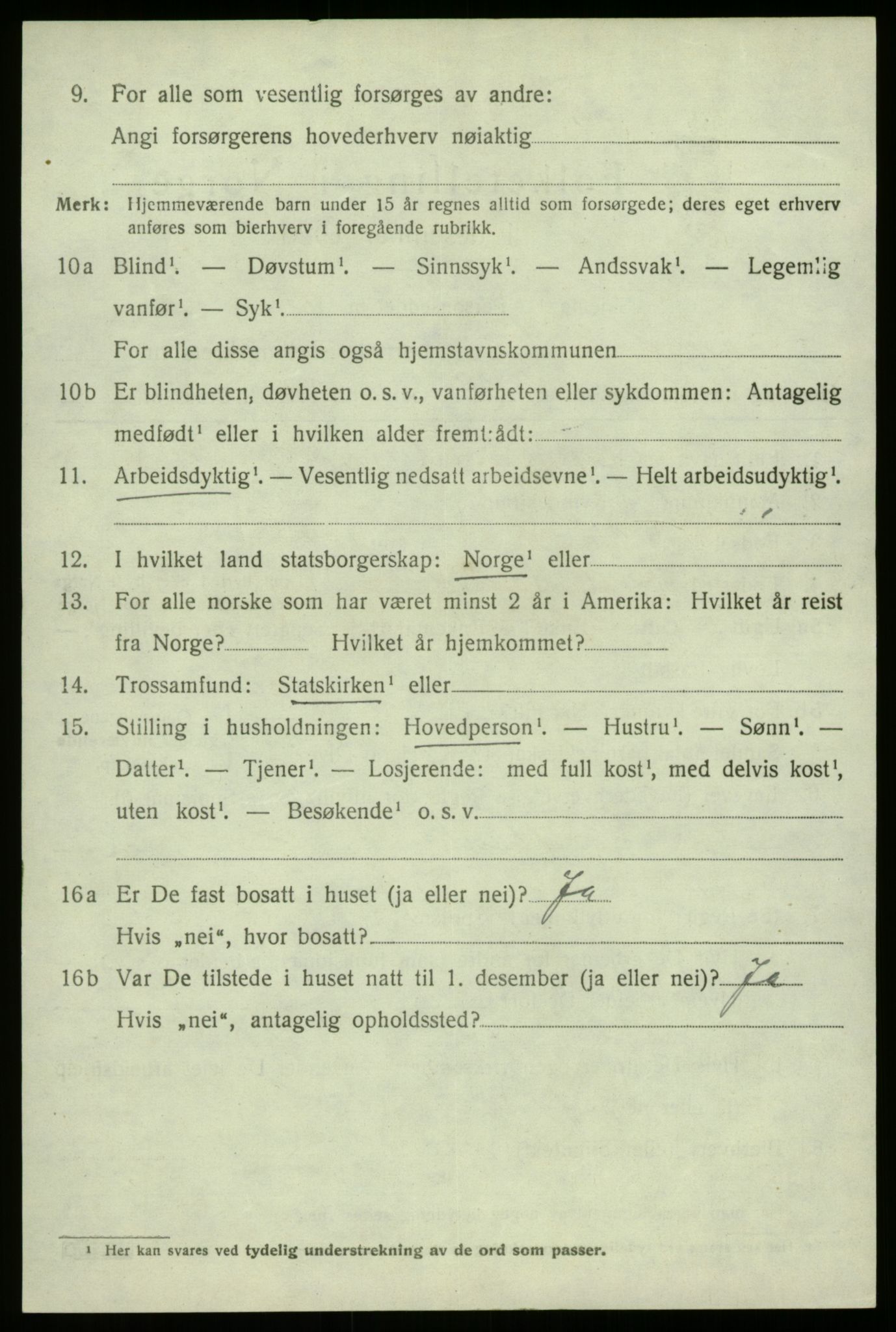 SAB, 1920 census for Sogndal, 1920, p. 7942