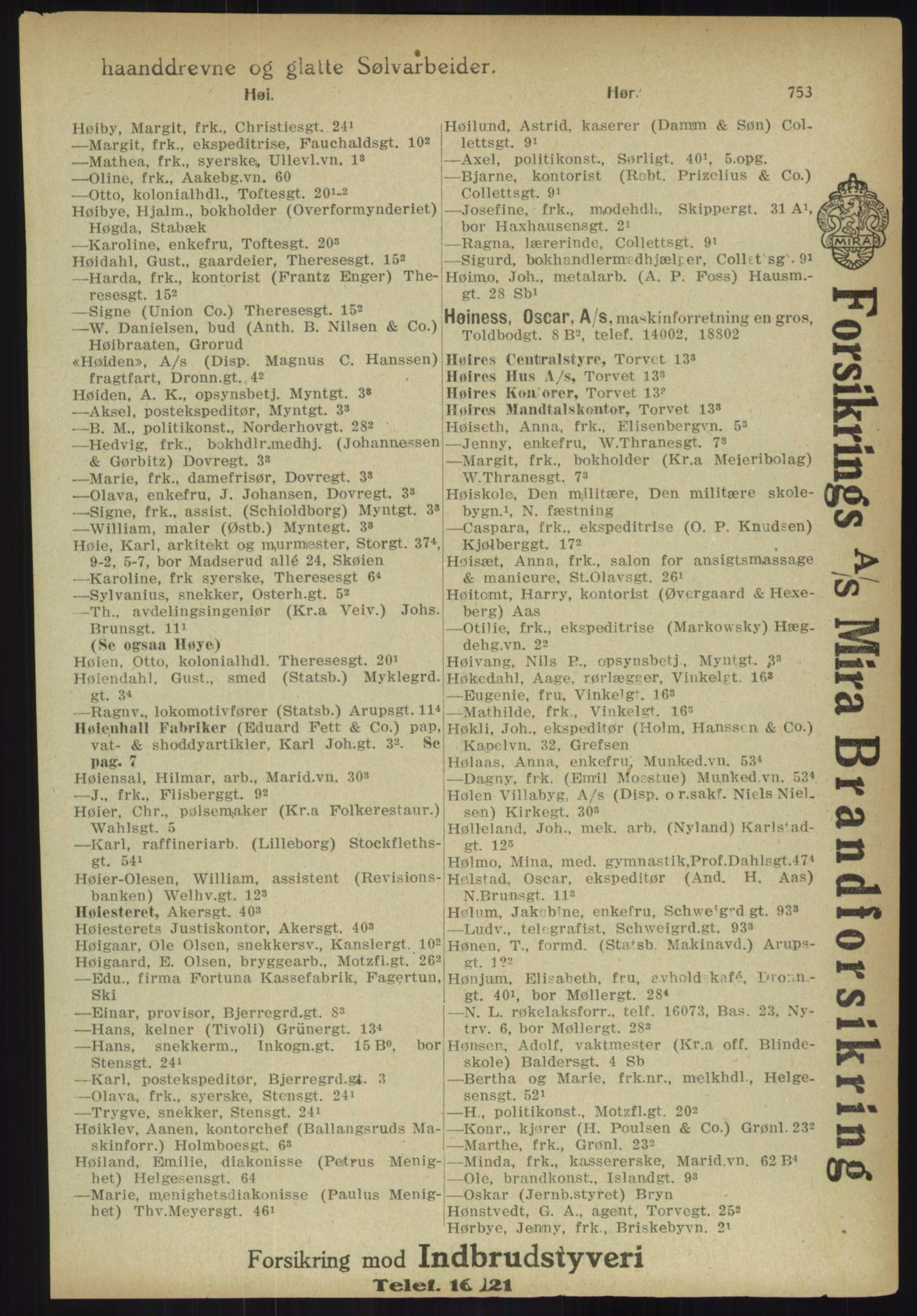 Kristiania/Oslo adressebok, PUBL/-, 1918, p. 778