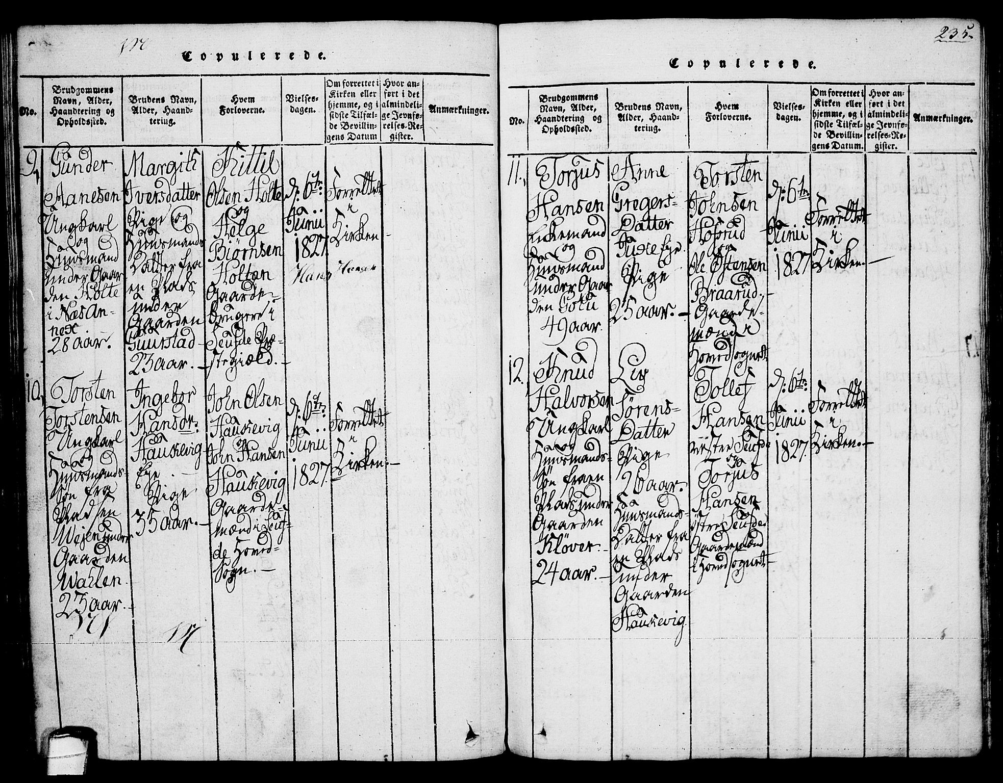 Sauherad kirkebøker, AV/SAKO-A-298/G/Ga/L0001: Parish register (copy) no. I 1, 1815-1827, p. 235