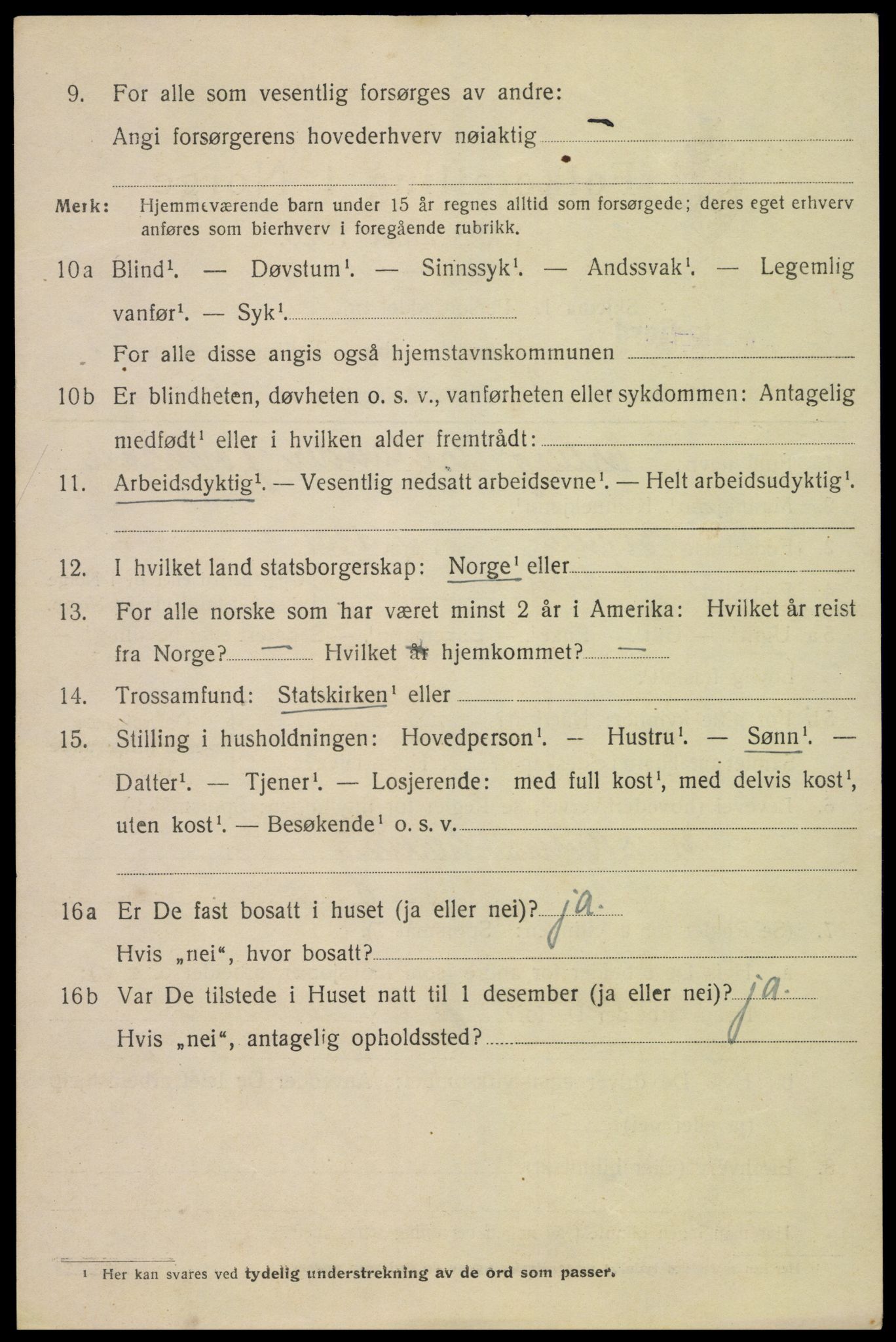 SAK, 1920 census for Flekkefjord, 1920, p. 1915