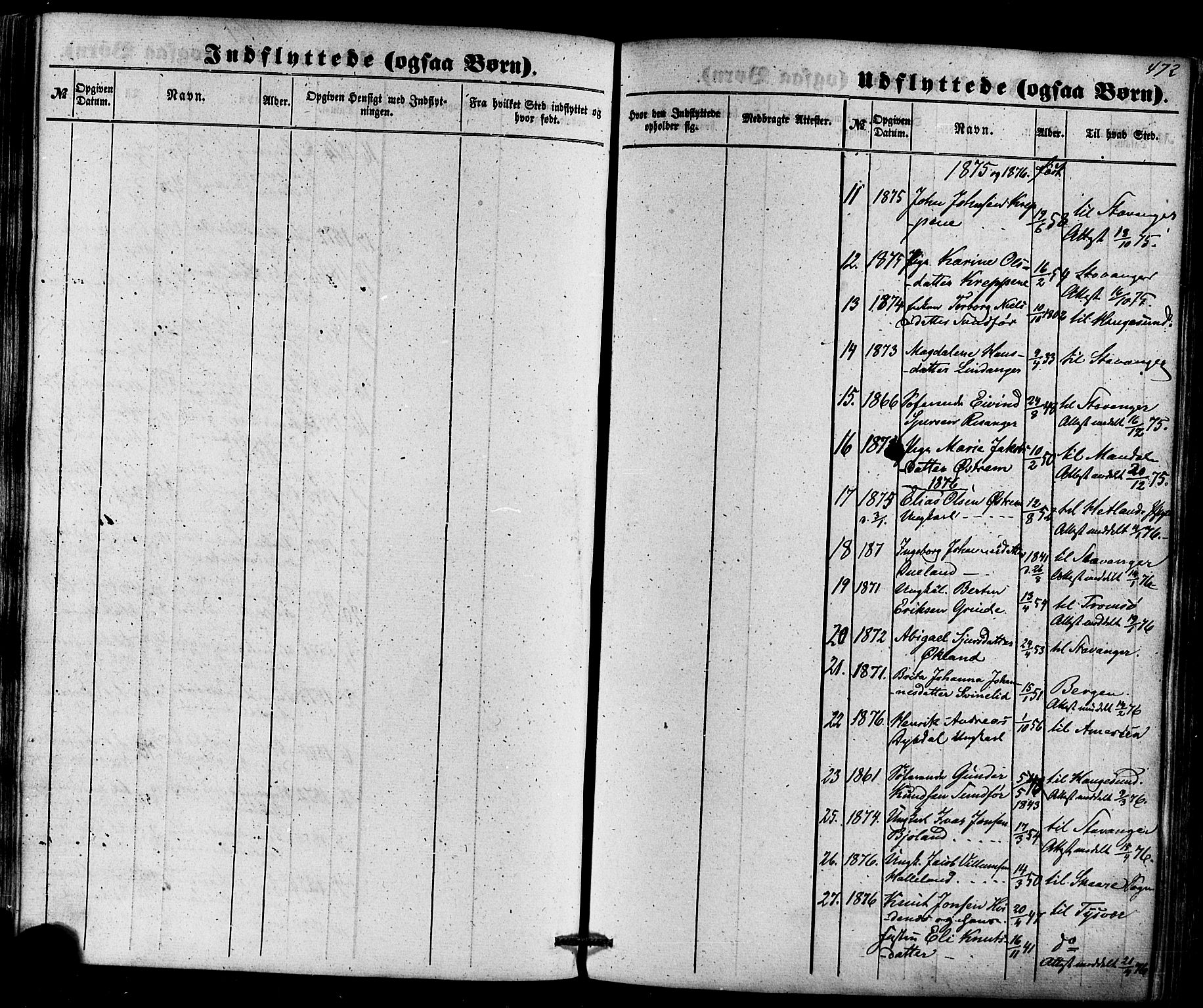 Skjold sokneprestkontor, SAST/A-101847/H/Ha/Haa/L0008: Parish register (official) no. A 8, 1856-1882, p. 472