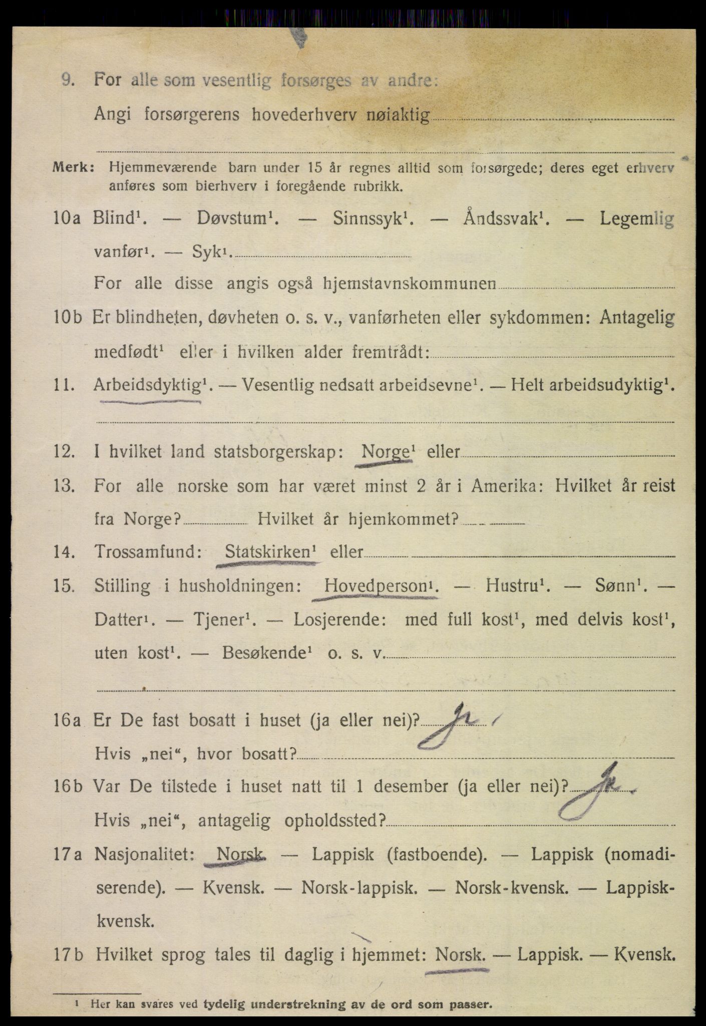 SAT, 1920 census for Leiranger, 1920, p. 462