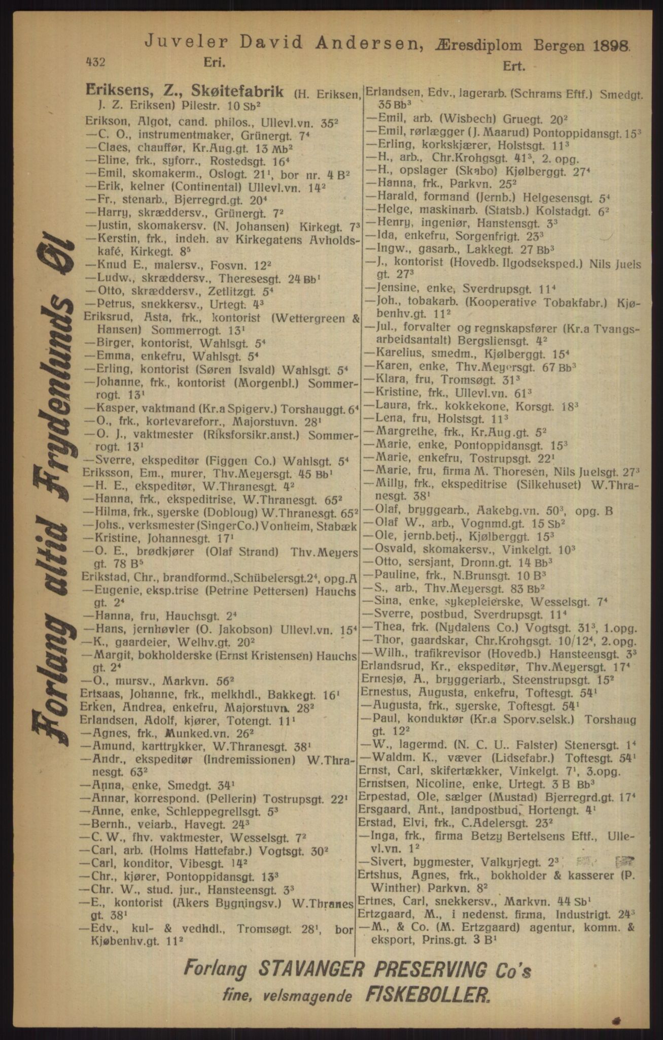 Kristiania/Oslo adressebok, PUBL/-, 1915, p. 432