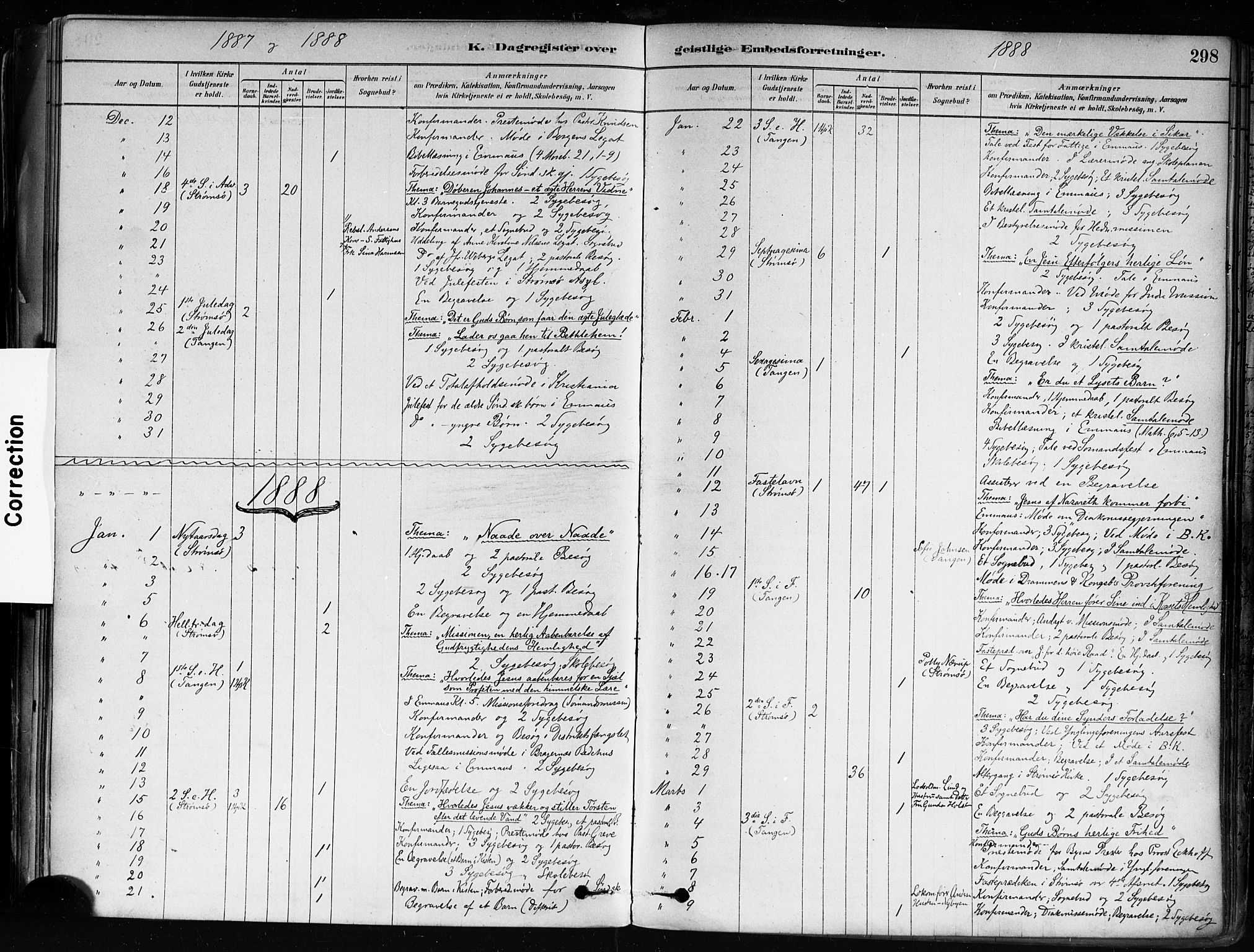 Strømsø kirkebøker, SAKO/A-246/F/Fa/L0022: Parish register (official) no. I 22, 1879-1899, p. 298