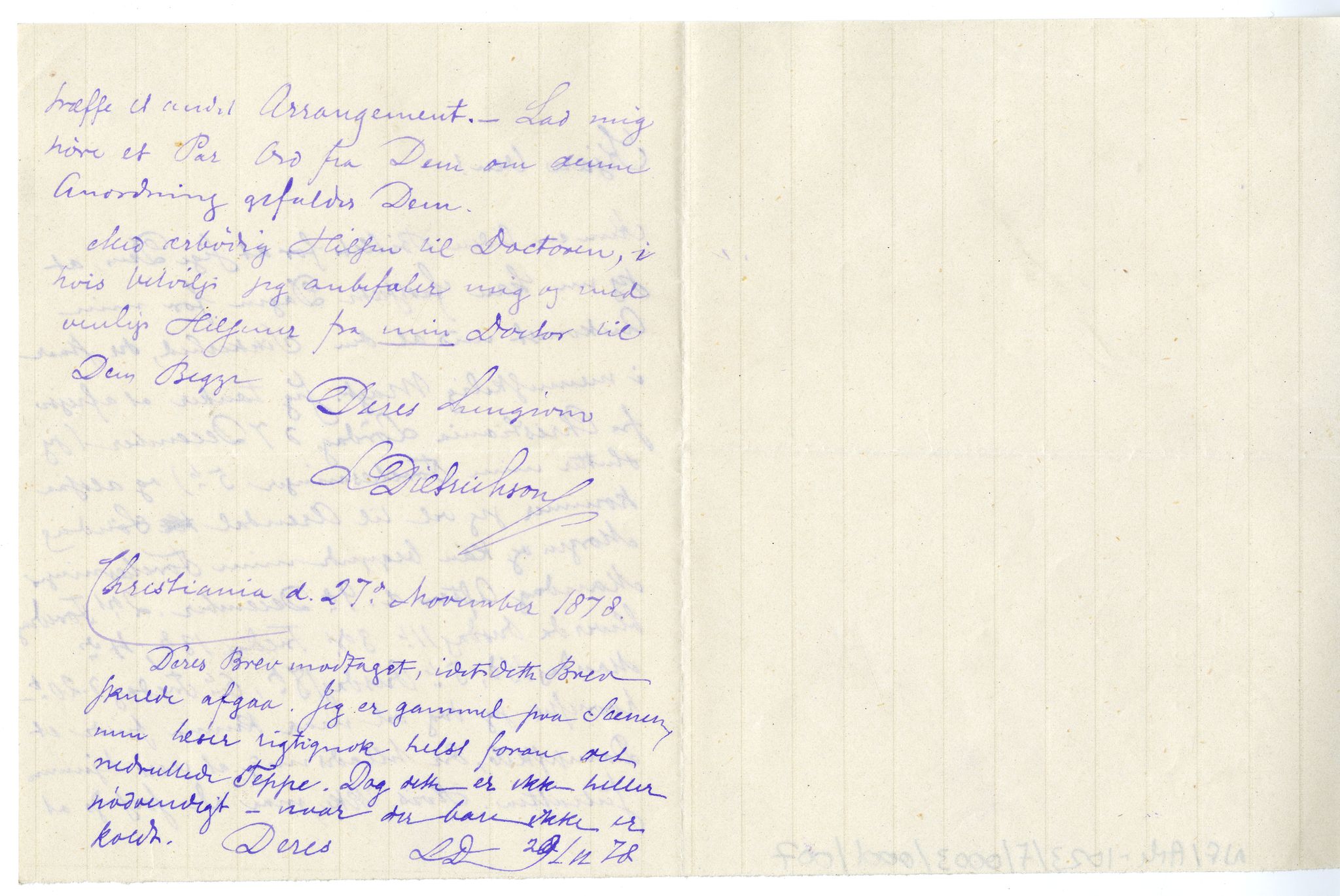 Diderik Maria Aalls brevsamling, NF/Ark-1023/F/L0003: D.M. Aalls brevsamling. D - G, 1797-1889, p. 12