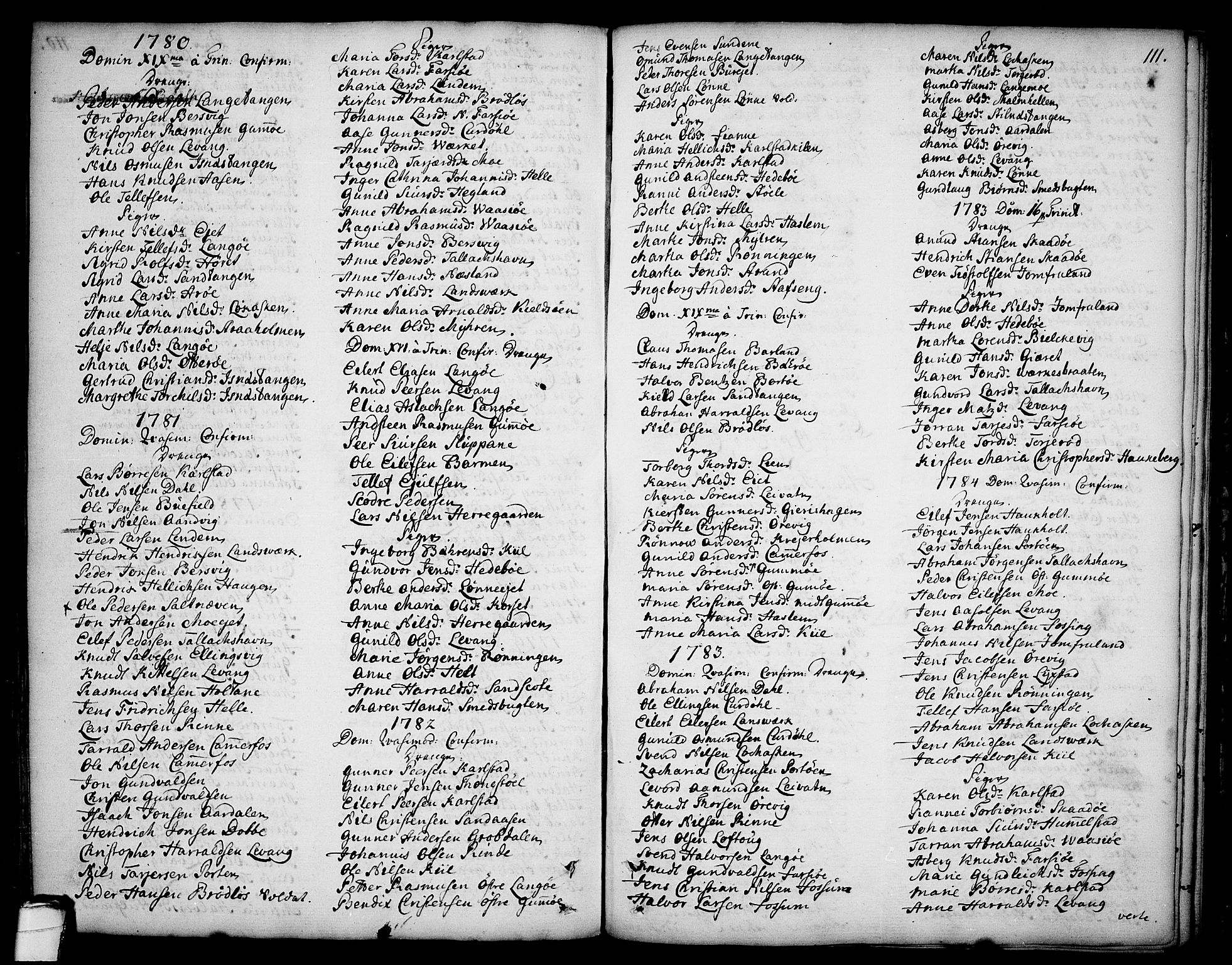 Sannidal kirkebøker, SAKO/A-296/F/Fa/L0002: Parish register (official) no. 2, 1767-1802, p. 111