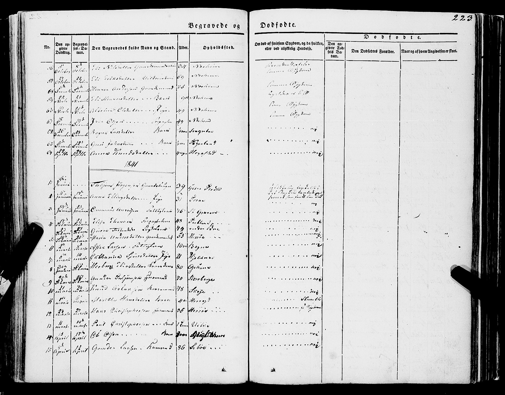 Ulvik sokneprestembete, SAB/A-78801/H/Haa: Parish register (official) no. A 12, 1839-1853, p. 223