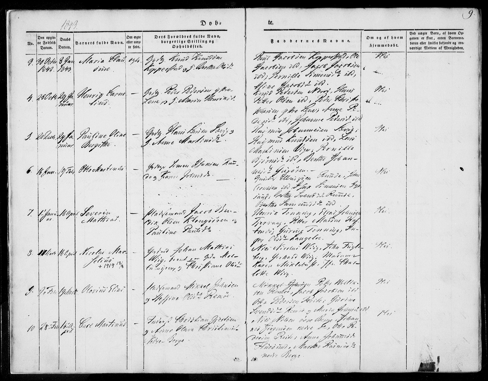 Ministerialprotokoller, klokkerbøker og fødselsregistre - Møre og Romsdal, SAT/A-1454/507/L0070: Parish register (official) no. 507A05, 1842-1873, p. 9
