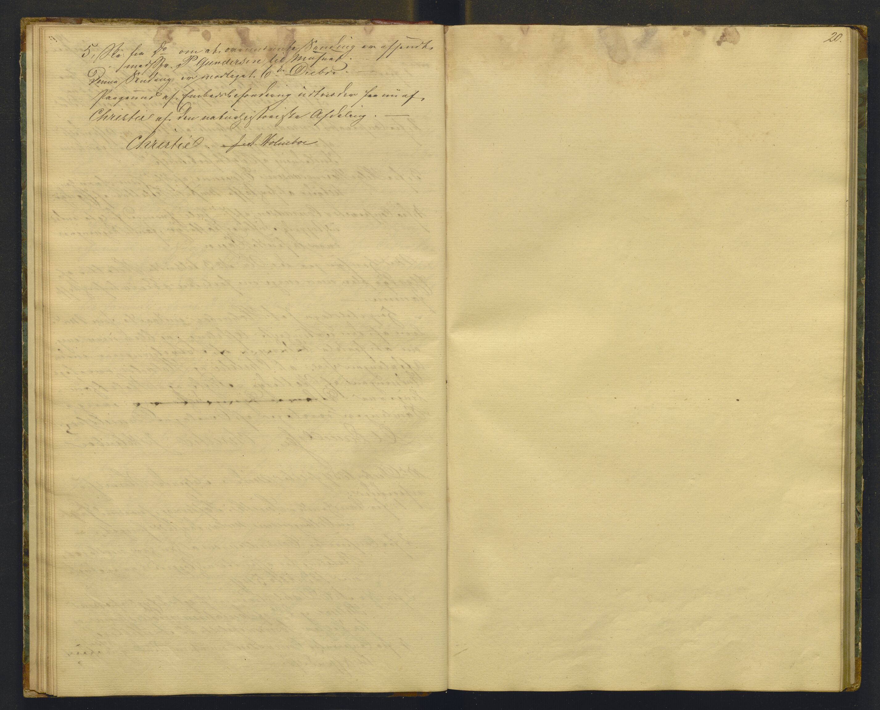 Bergens Museum, AV/SAB-A-17301/08/A/L0001: Forhandlingsprotokoll , 1852-1900, p. 19b-20a