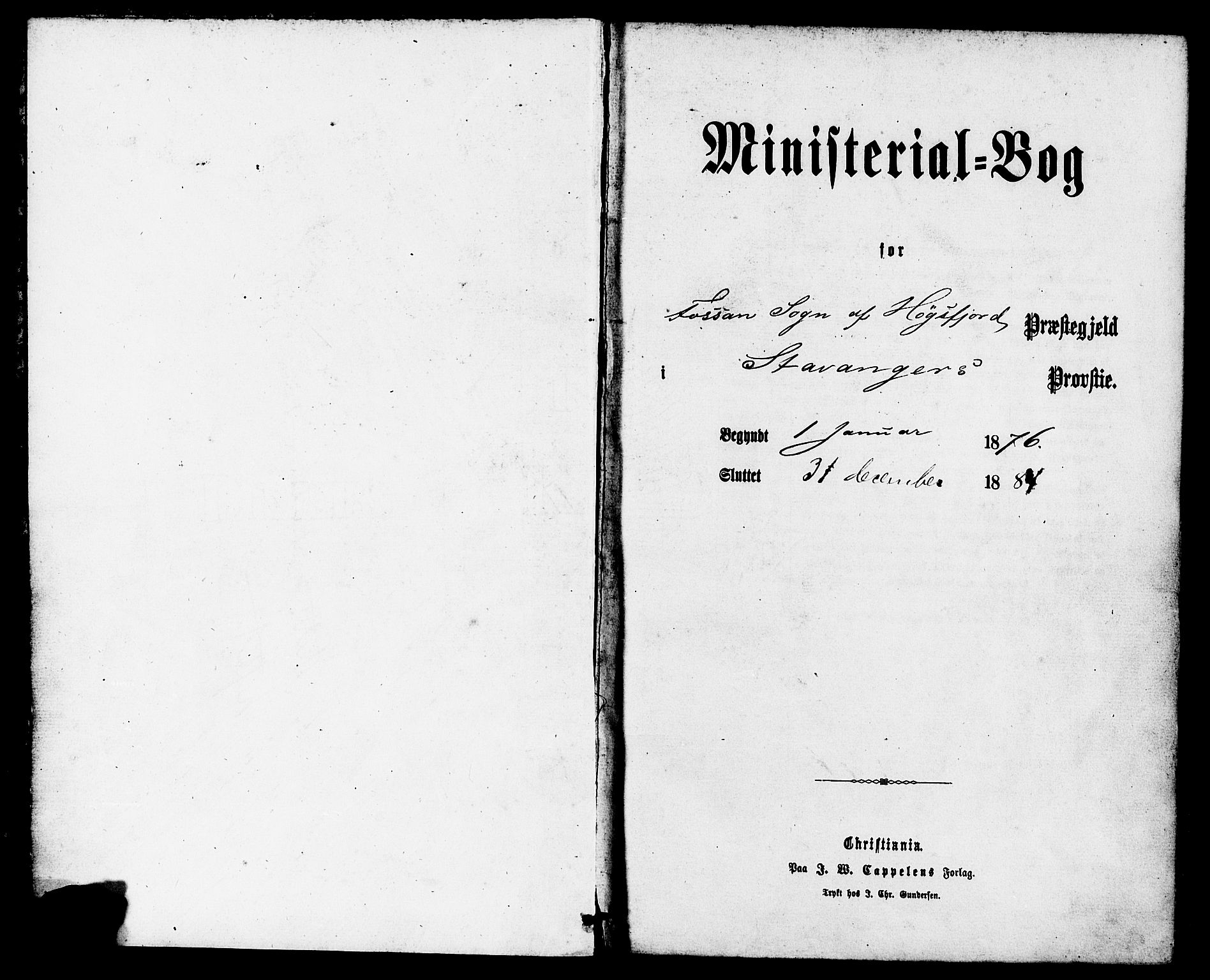 Høgsfjord sokneprestkontor, SAST/A-101624/H/Ha/Haa/L0004: Parish register (official) no. A 4, 1876-1884