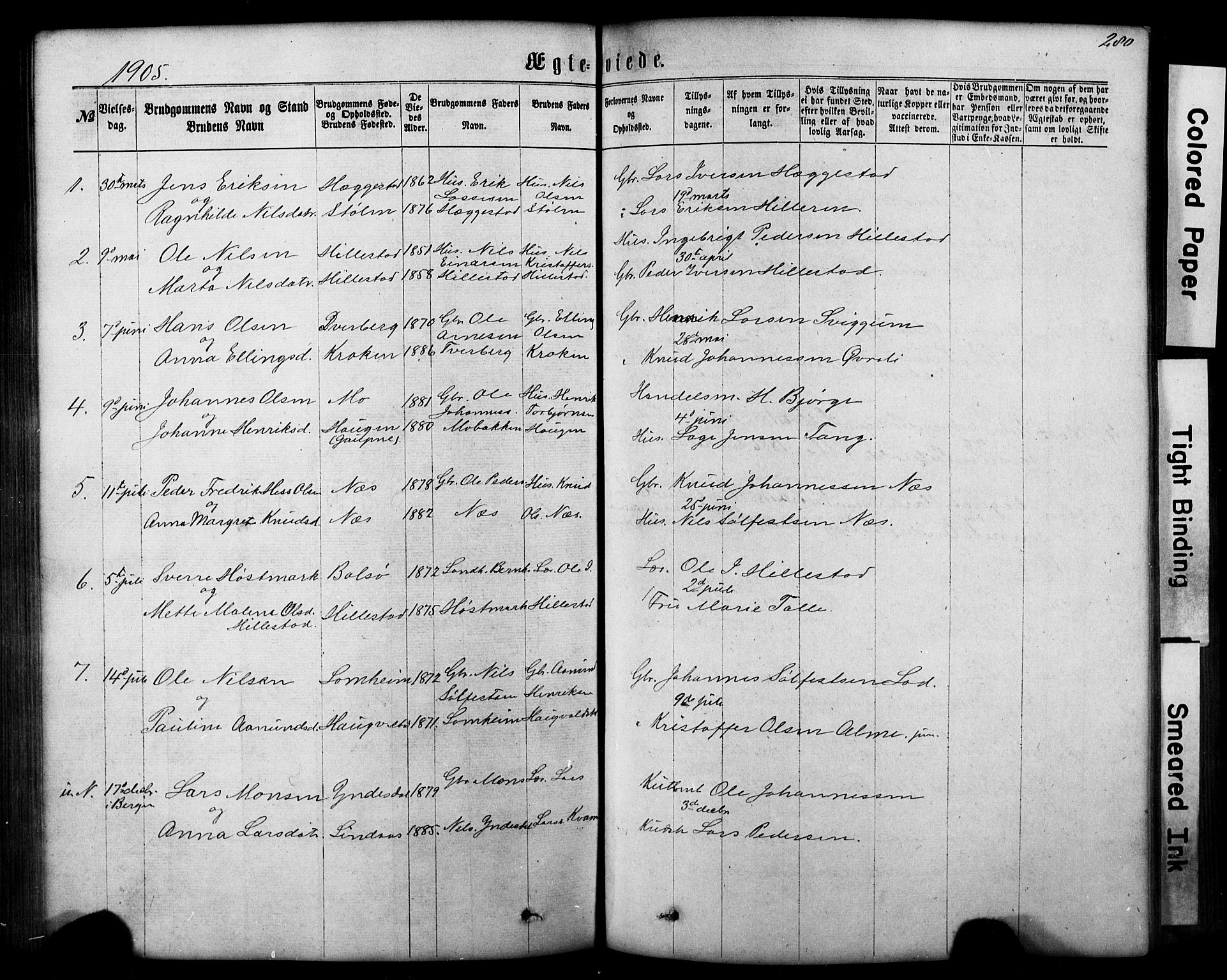 Hafslo sokneprestembete, SAB/A-80301/H/Hab/Haba/L0001: Parish register (copy) no. A 1, 1866-1908, p. 280
