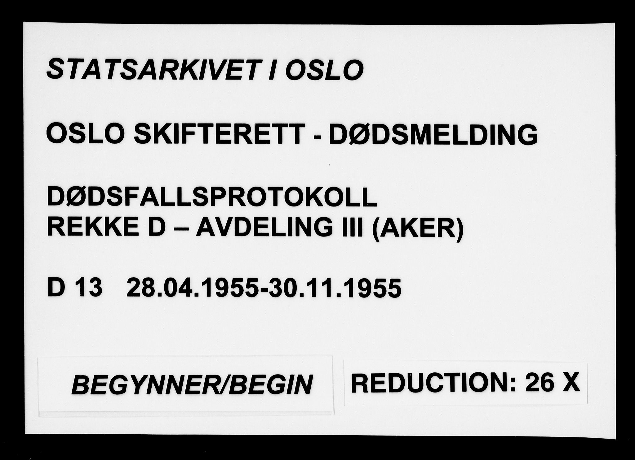 Oslo skifterett, AV/SAO-A-10383/G/Ga/Gad/L0013: Dødsfallsprotokoll - avd. III, 1955