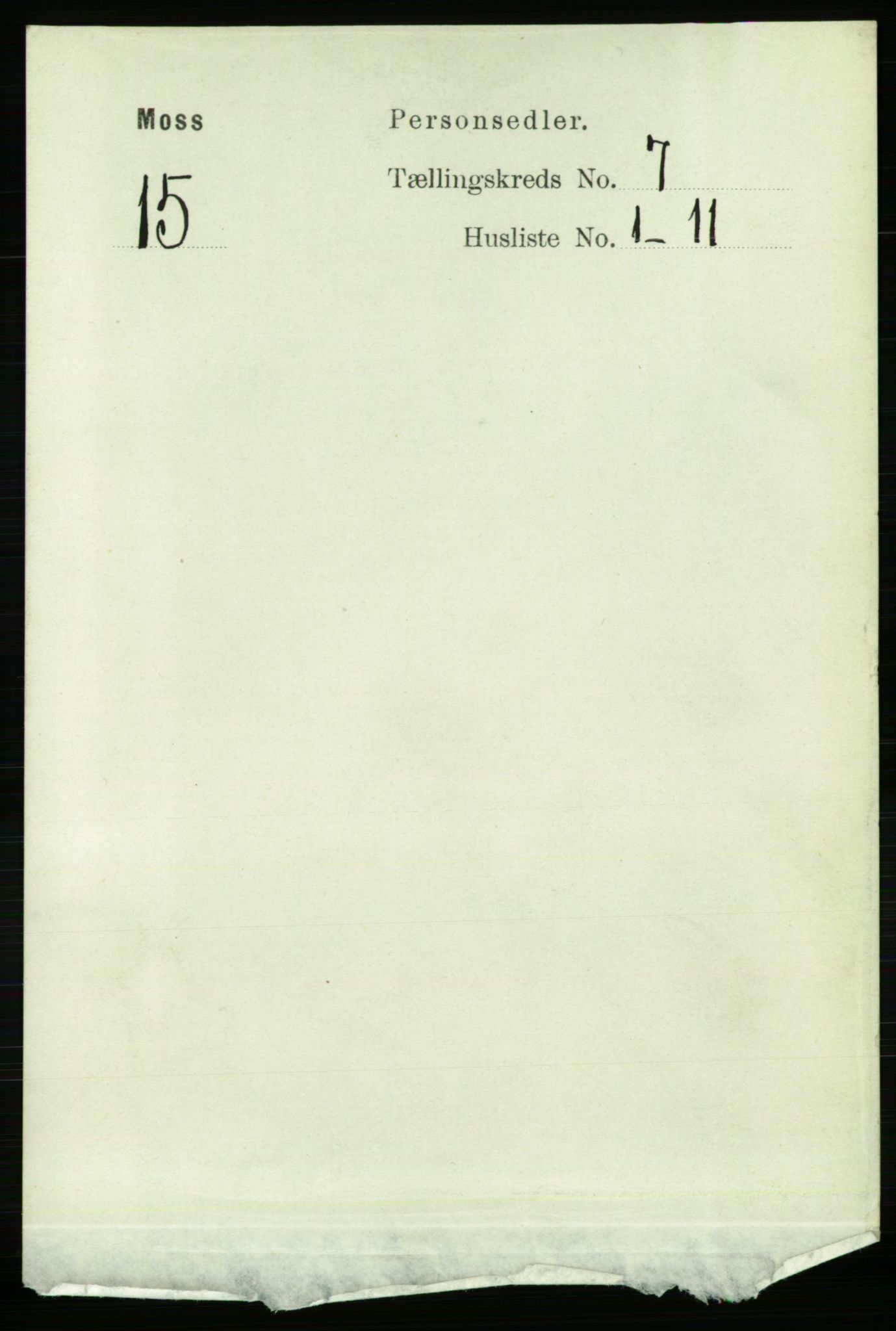 RA, 1891 census for 0104 Moss, 1891, p. 3551