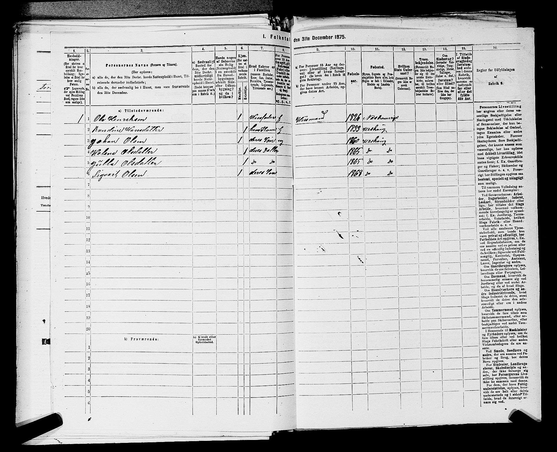 RA, 1875 census for 0224P Aurskog, 1875, p. 137