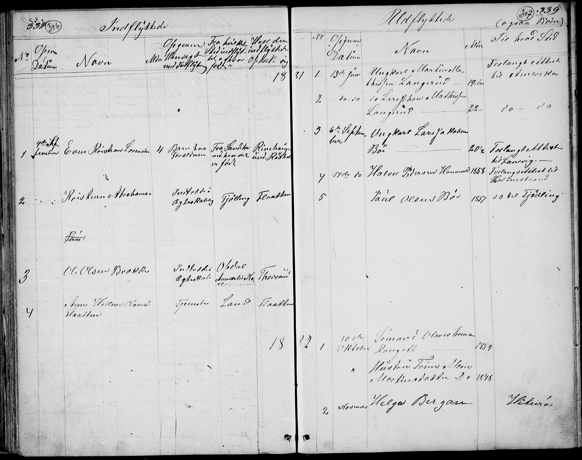 Lardal kirkebøker, SAKO/A-350/G/Gc/L0001: Parish register (copy) no. III 1, 1859-1893, p. 338-339