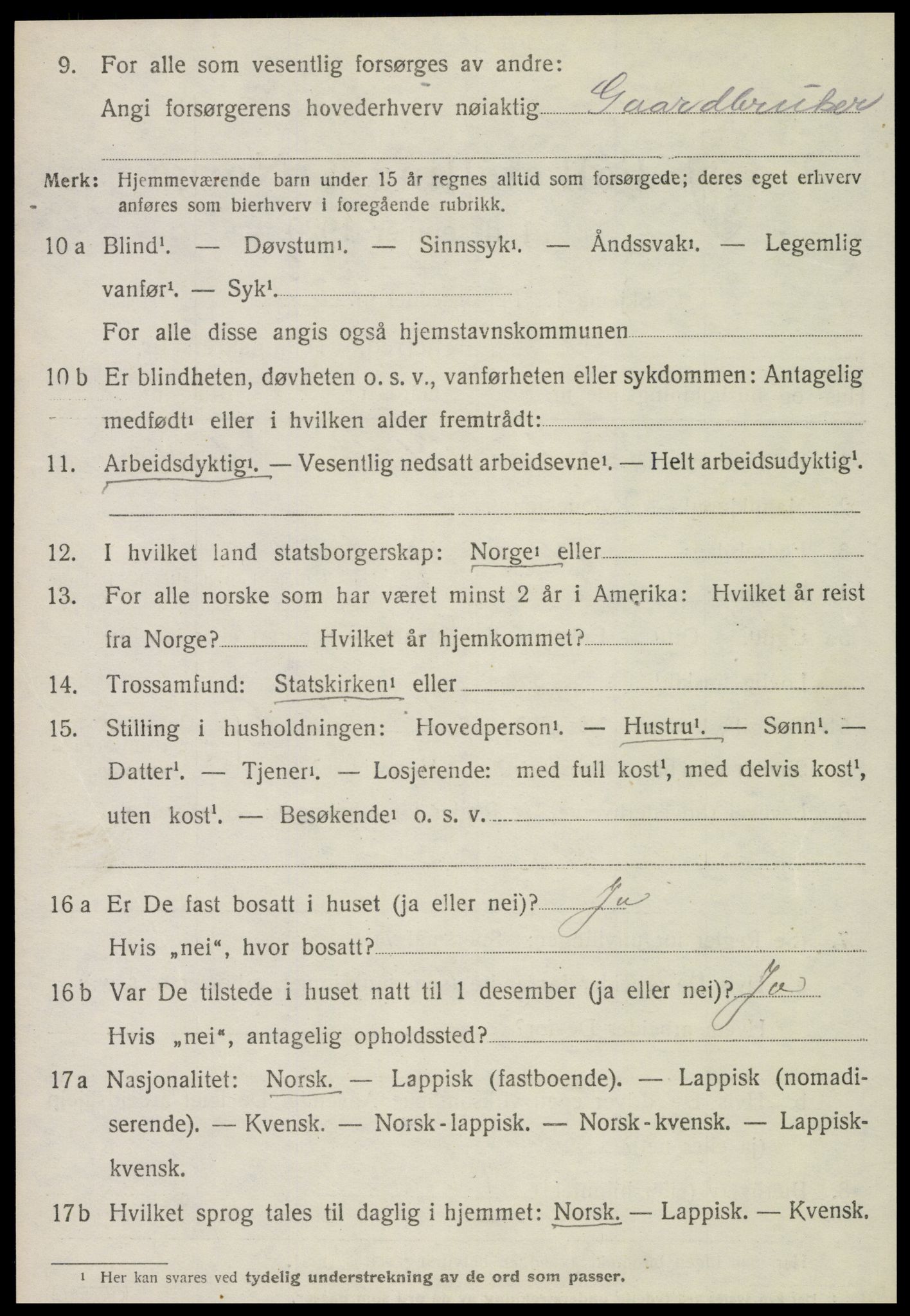 SAT, 1920 census for Skatval, 1920, p. 2238