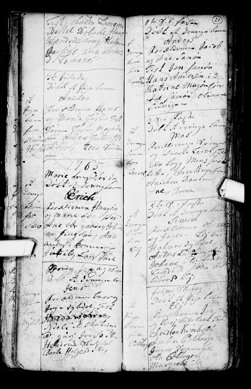 Hvaler prestekontor Kirkebøker, AV/SAO-A-2001/F/Fa/L0003: Parish register (official) no. I 3, 1758-1796, p. 21