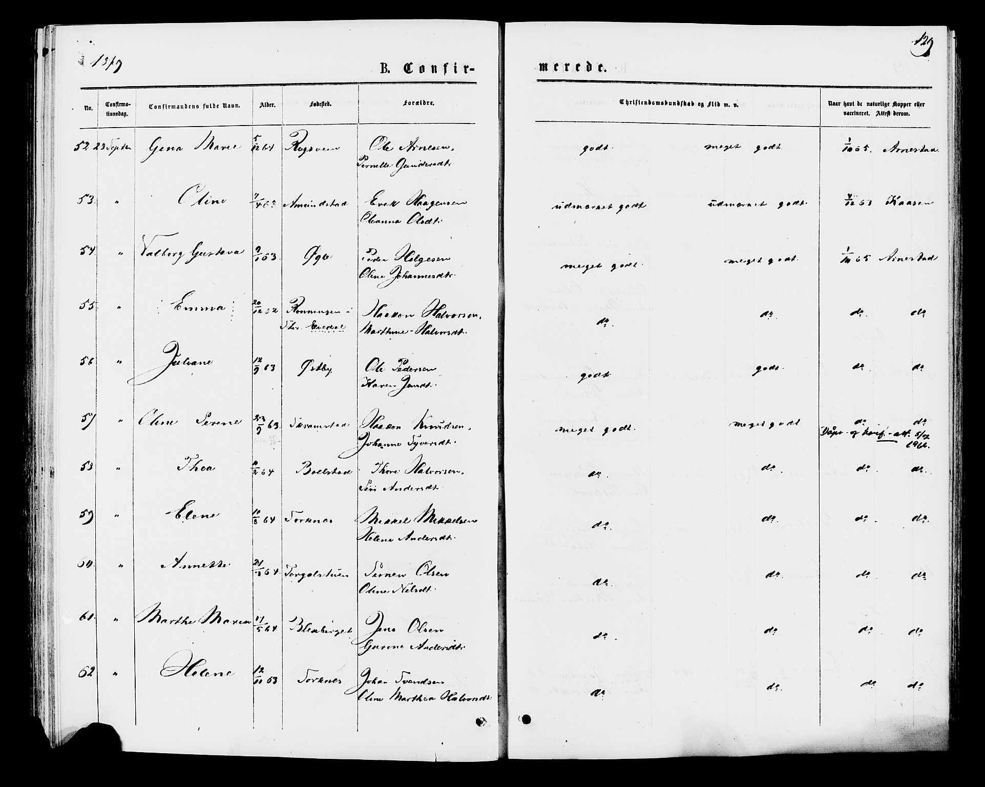 Åmot prestekontor, Hedmark, AV/SAH-PREST-056/H/Ha/Haa/L0009: Parish register (official) no. 9, 1875-1883, p. 129