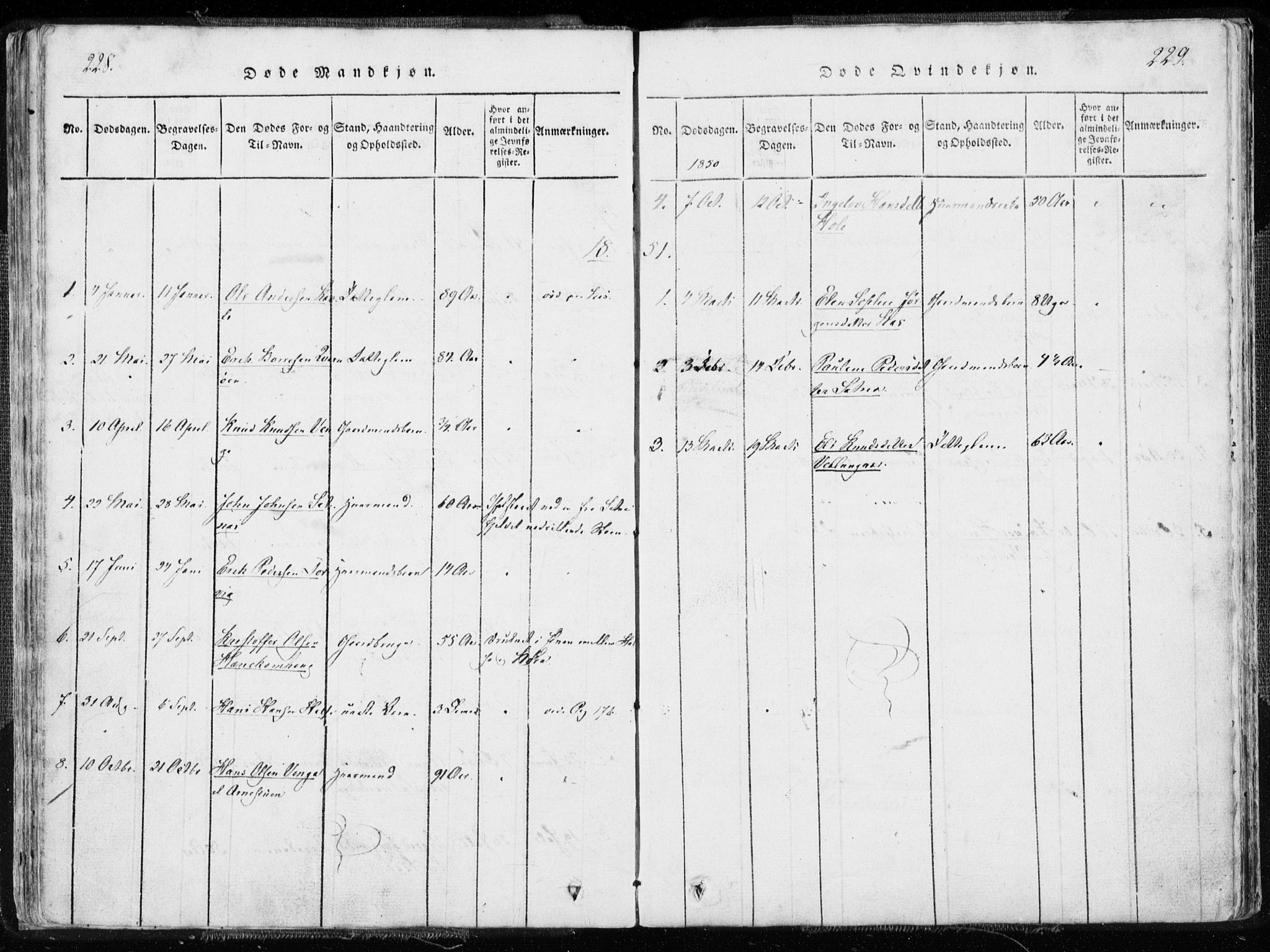 Ministerialprotokoller, klokkerbøker og fødselsregistre - Møre og Romsdal, SAT/A-1454/544/L0571: Parish register (official) no. 544A04, 1818-1853, p. 228-229