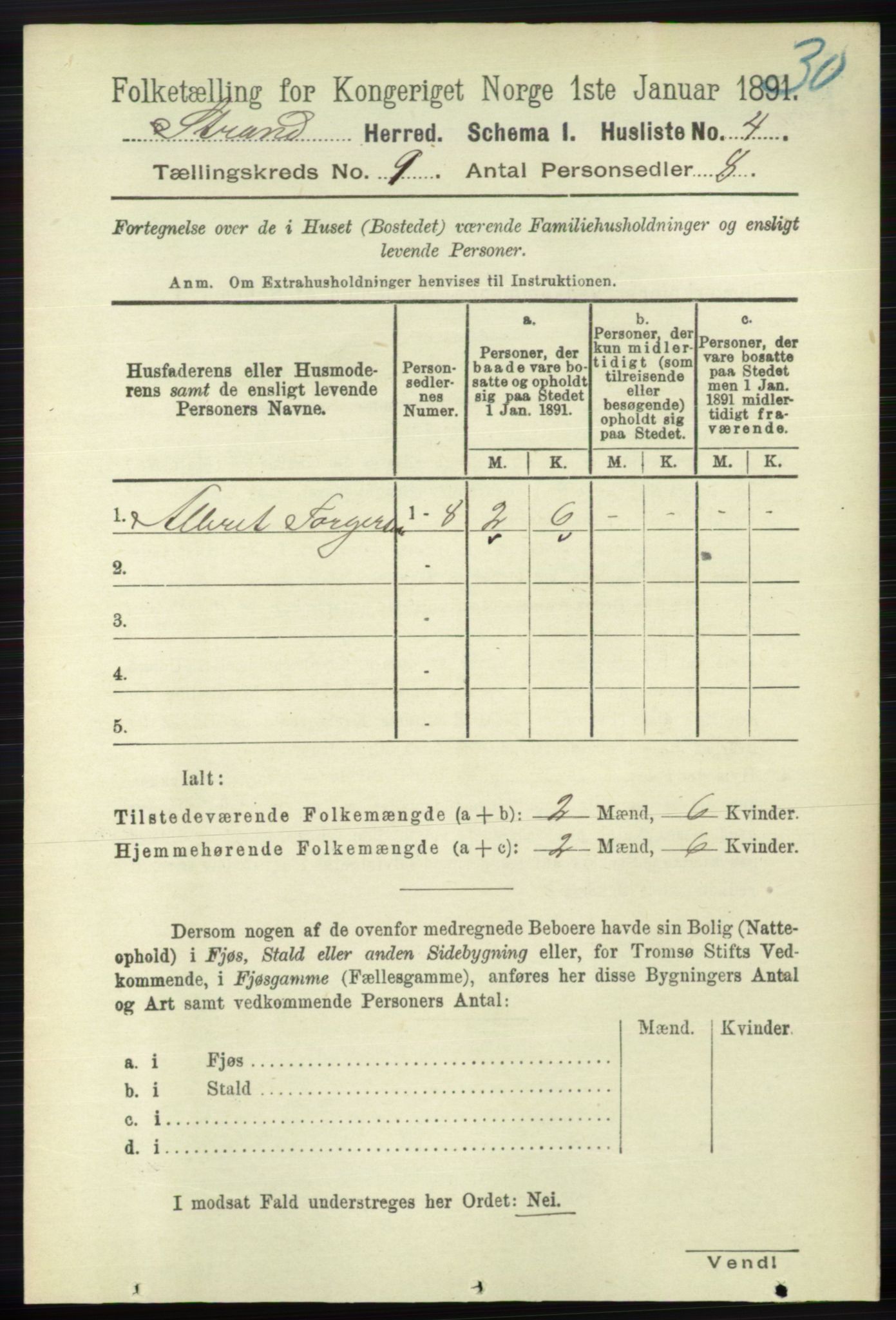 RA, 1891 census for 1130 Strand, 1891, p. 2614