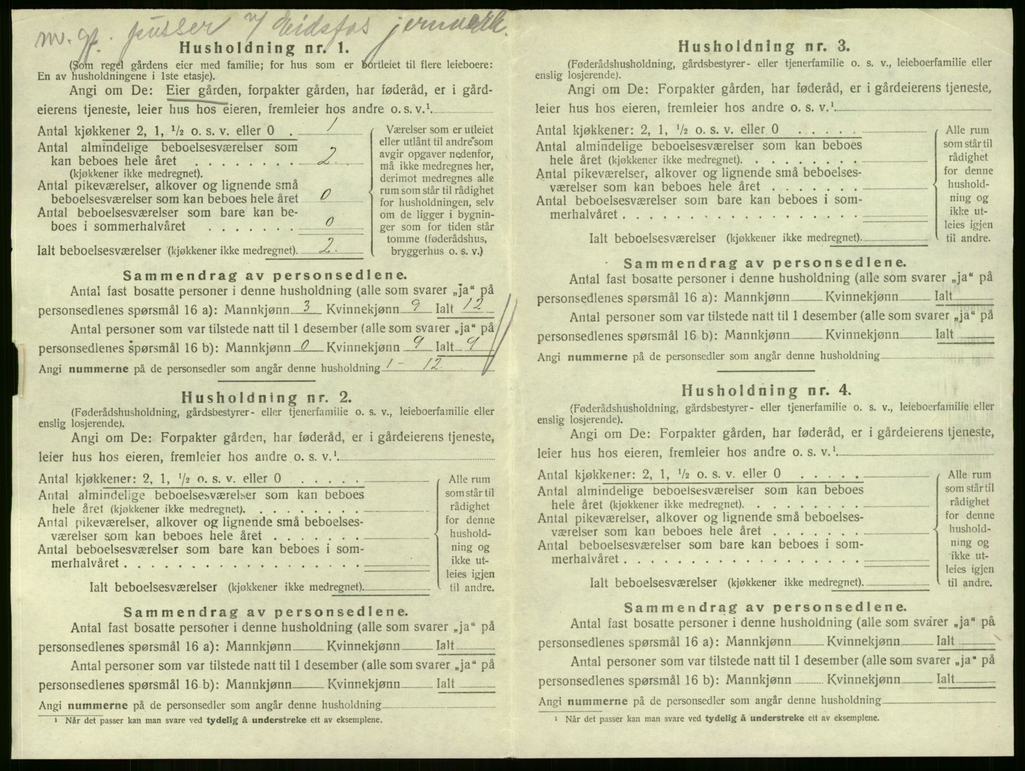 SAKO, 1920 census for Hof, 1920, p. 274