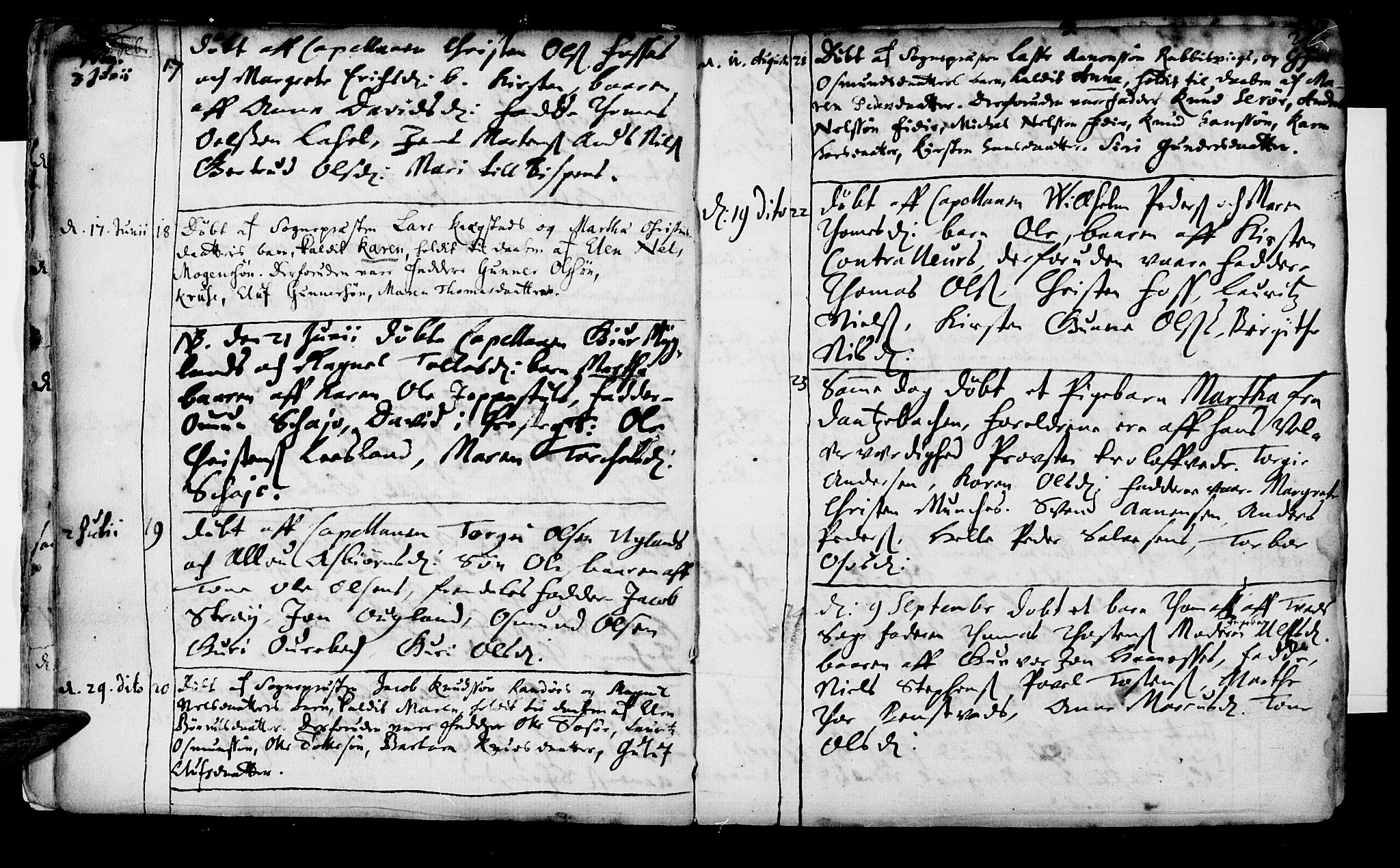 Oddernes sokneprestkontor, SAK/1111-0033/F/Fa/Faa/L0001: Parish register (official) no. A 1, 1692-1718, p. 24-25