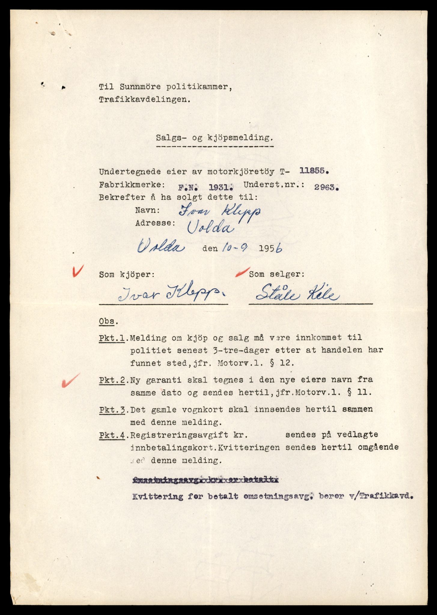 Møre og Romsdal vegkontor - Ålesund trafikkstasjon, AV/SAT-A-4099/F/Fe/L0031: Registreringskort for kjøretøy T 11800 - T 11996, 1927-1998, p. 1583