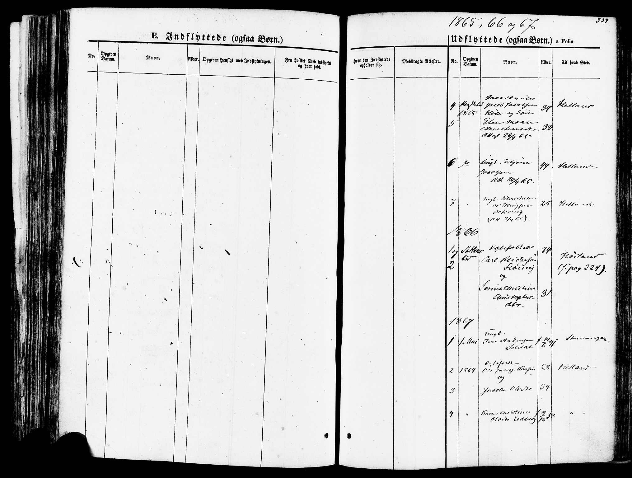 Høgsfjord sokneprestkontor, SAST/A-101624/H/Ha/Haa/L0002: Parish register (official) no. A 2, 1855-1885, p. 339