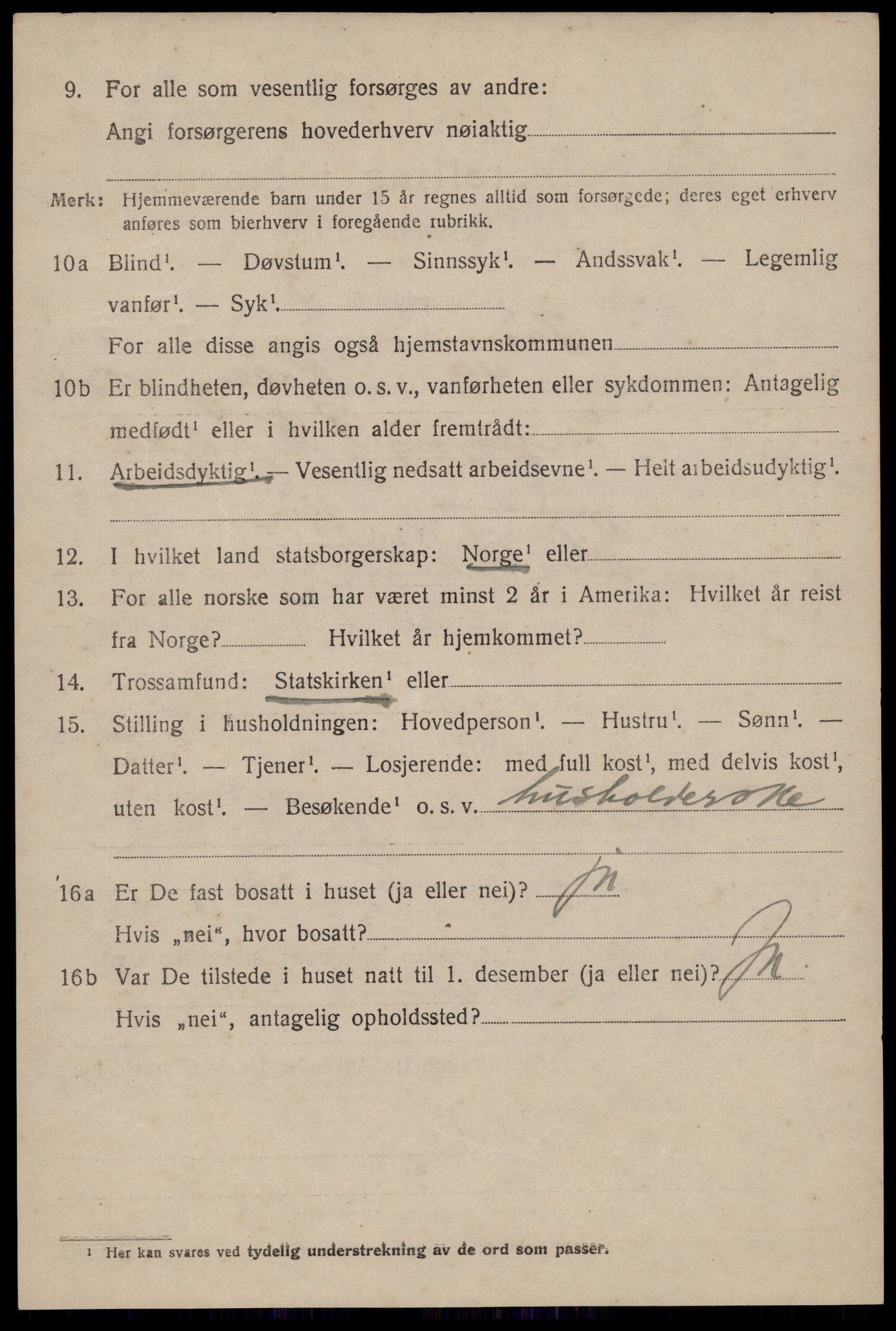 SAKO, 1920 census for Tinn, 1920, p. 6947