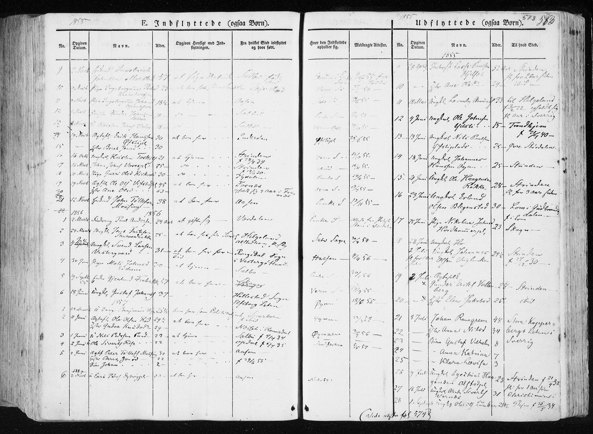 Ministerialprotokoller, klokkerbøker og fødselsregistre - Nord-Trøndelag, SAT/A-1458/709/L0074: Parish register (official) no. 709A14, 1845-1858, p. 573