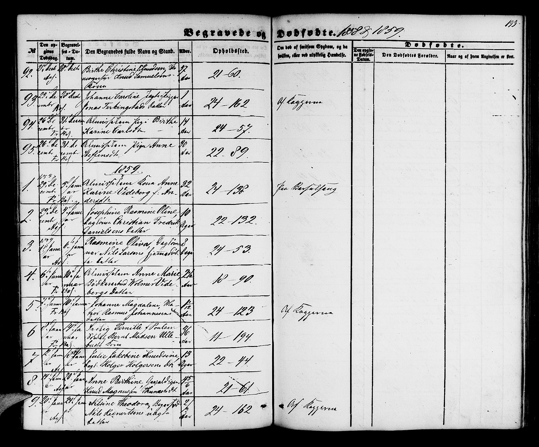 Korskirken sokneprestembete, SAB/A-76101/H/Hab: Parish register (copy) no. E 2, 1851-1871, p. 193