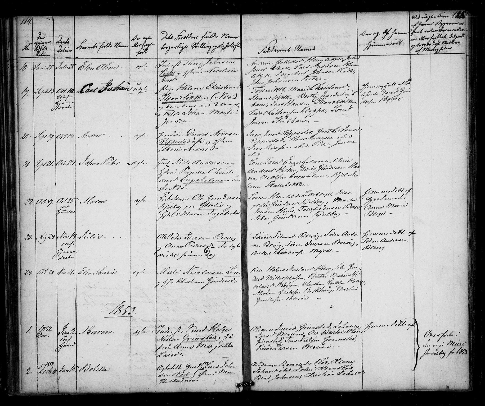 Borge prestekontor Kirkebøker, AV/SAO-A-10903/F/Fb/L0001: Parish register (official) no. II 1, 1836-1852, p. 114-115